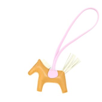 Hermes Rodeo PM Bag Charm Sesame/Craie/Mauve Sylvestre Stamp B