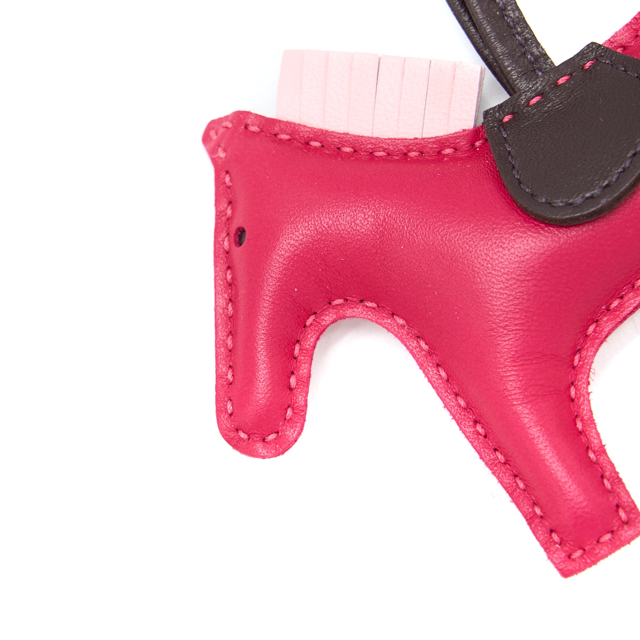 Hermes Rodeo PM Bag Charm Framboi/Rose Sakura/Rouge Sellier Stamp Z - Image 2