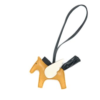 Hermes Rodeo Pegase PM Bag Charm Sesame/Black/Nata Stamp Z