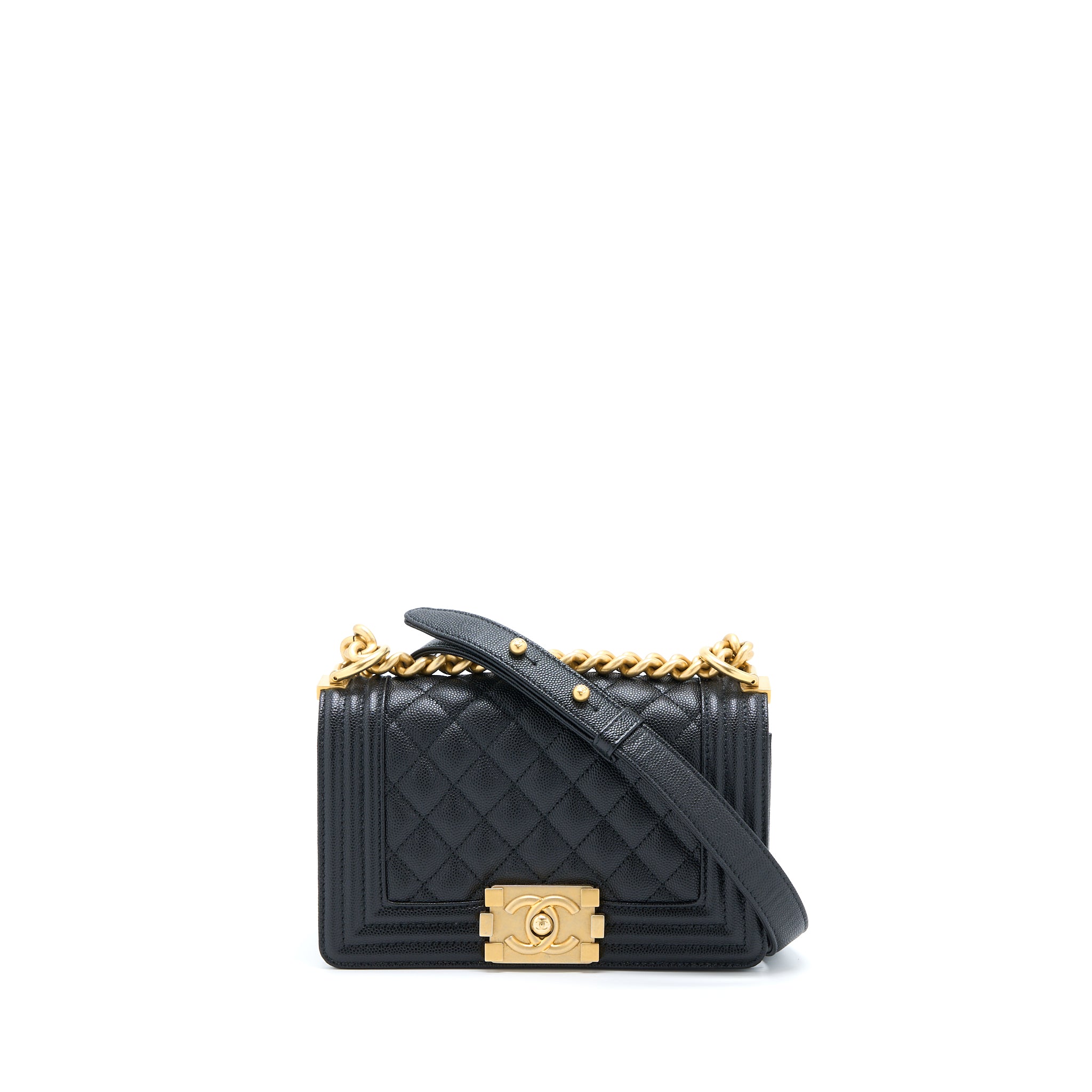 Chanel Small Boy Bag Caviar Black GHW