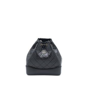 Chanel Small Gabrielle Backpack Aged Calfskin Black Multicolour Hardware
