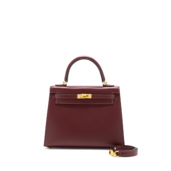 Hermes Kelly 25 Special Order Sombrero Rouge H Brushed GHW Stamp Y