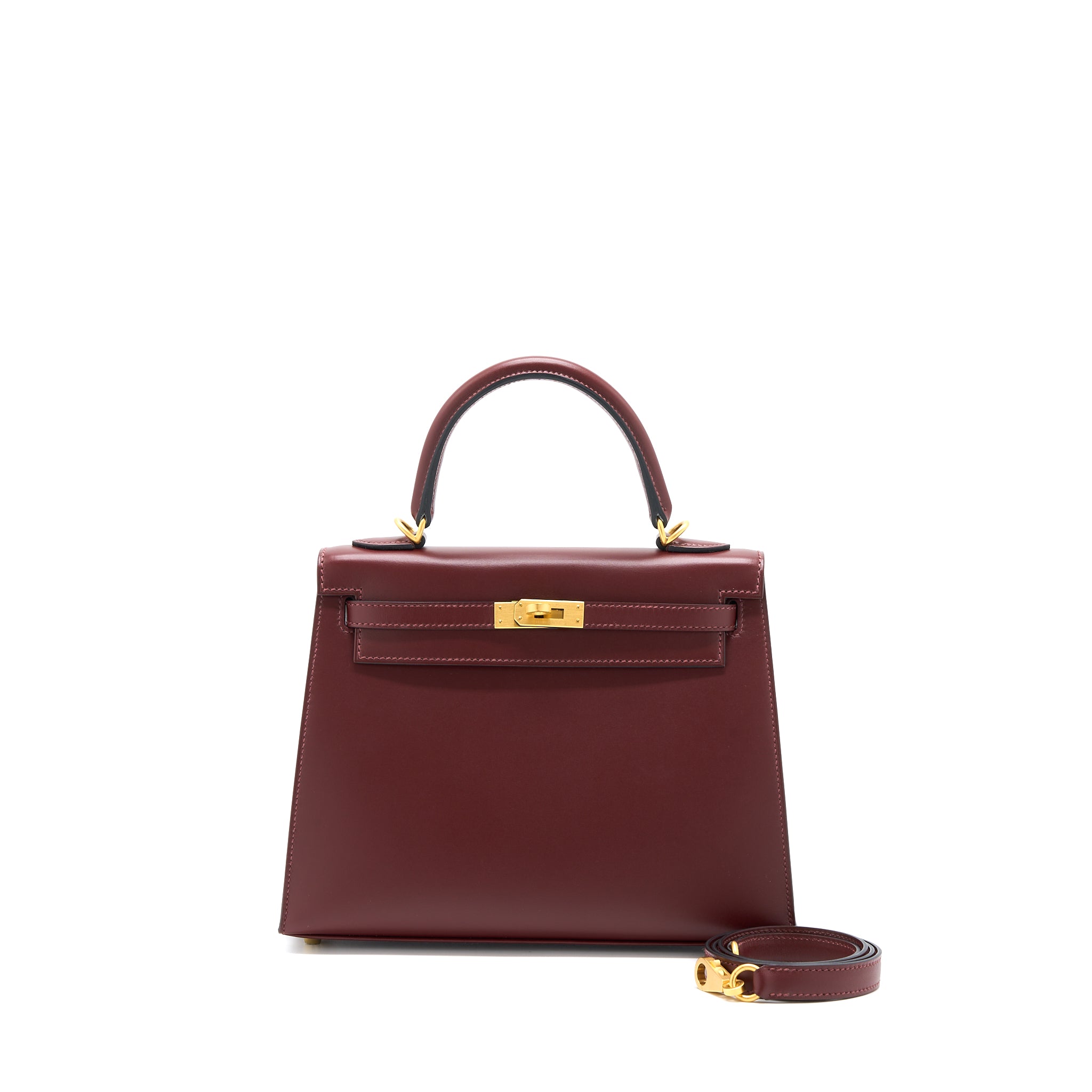 Hermes Kelly 25 Special Order Sombrero Rouge H Brushed GHW Stamp Y