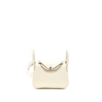 Hermes Mini Lindy Swift Nata/Sesame SHW Stamp U