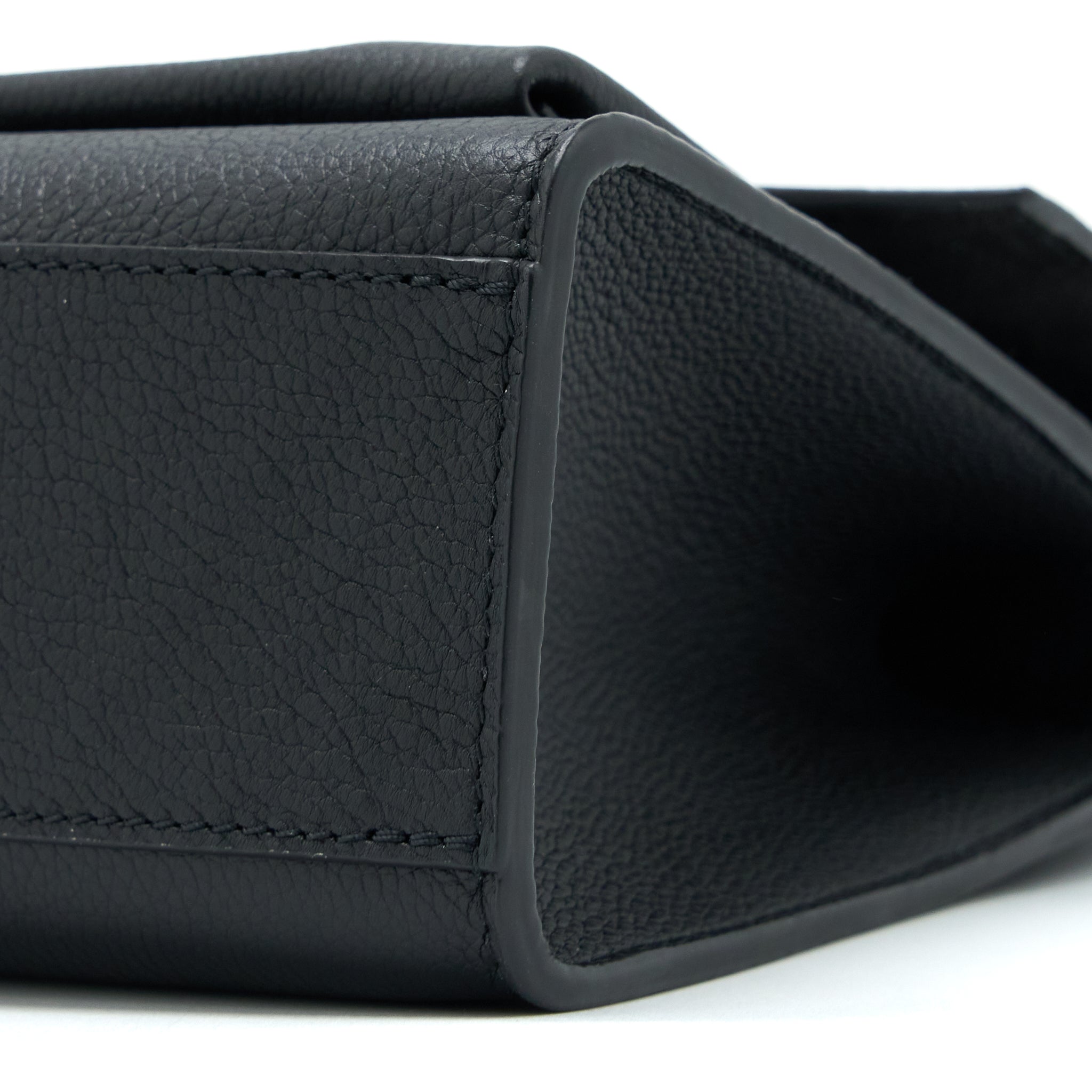 Louis Vuitton Mylockme Satchel Chain Bag Calfskin Black SHW - Image 9