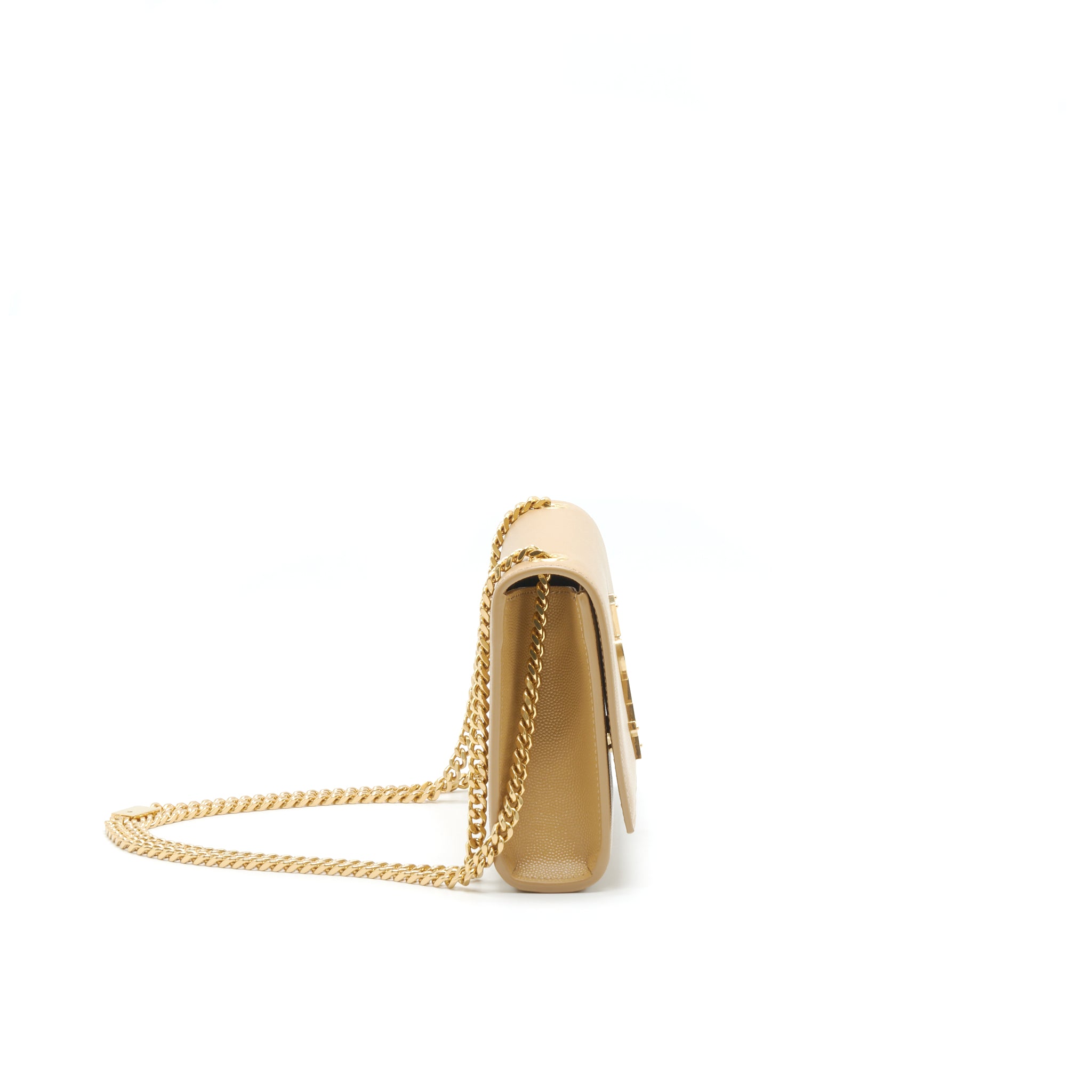 Saint Laurent Small kate Crossbody Bag Beige GHW - Image 3