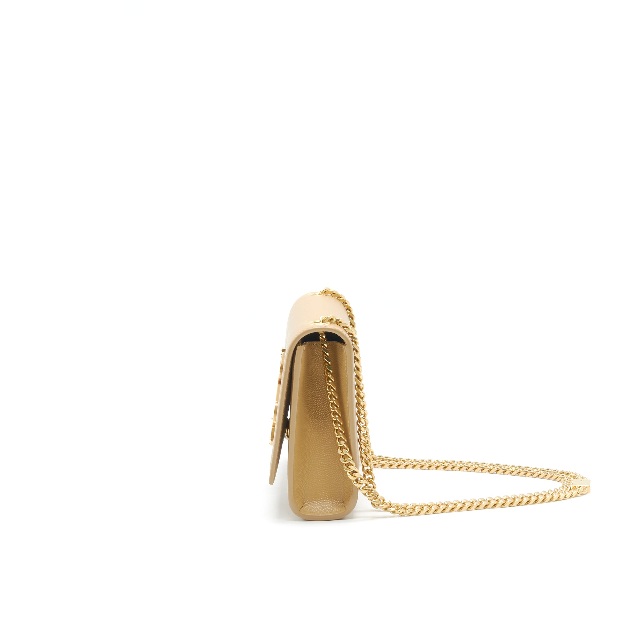 Saint Laurent Small kate Crossbody Bag Beige GHW - Image 4