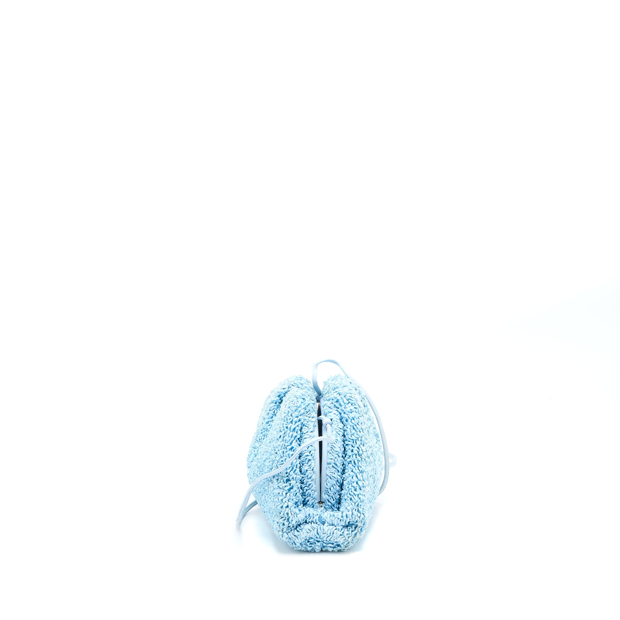 Bottega Veneta Mini Pouch Raffia/Leather Bubble SHW - Image 3