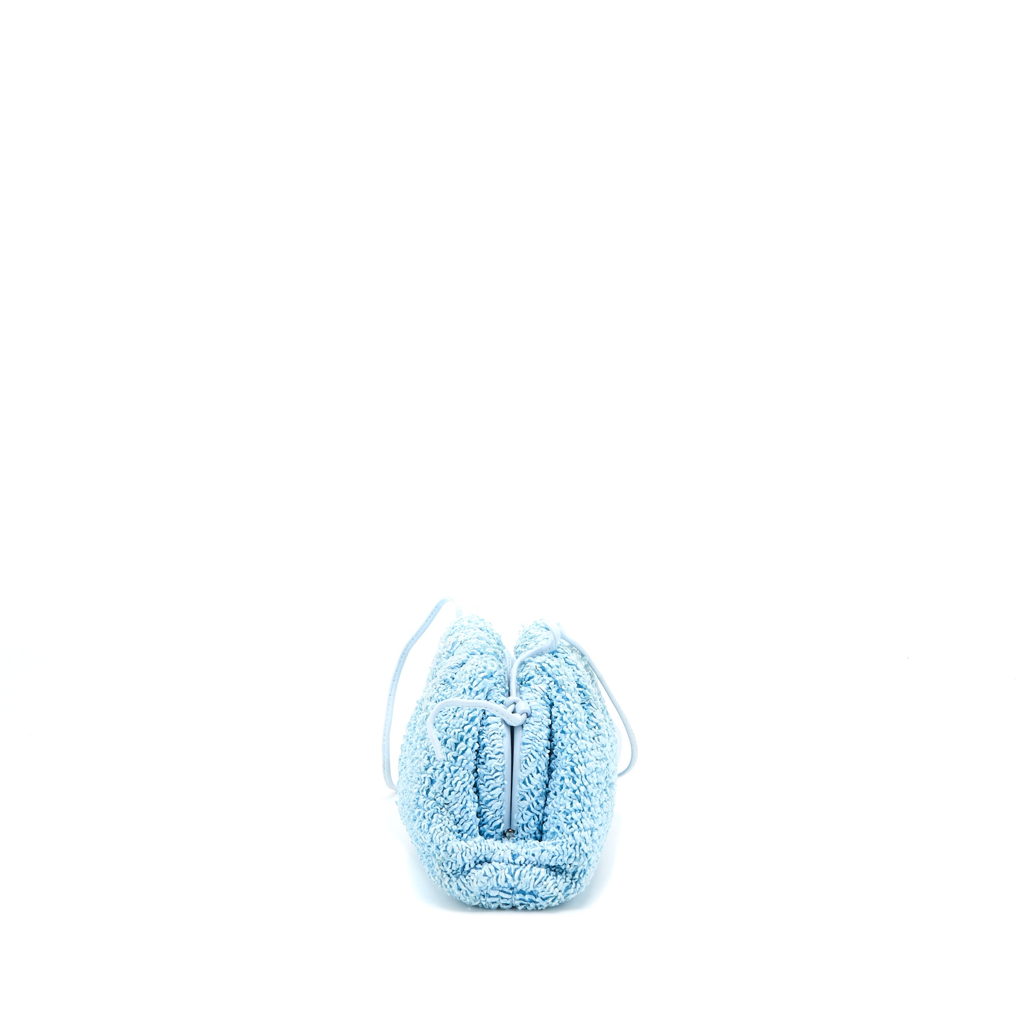 Bottega Veneta Mini Pouch Raffia/Leather Bubble SHW - Image 4