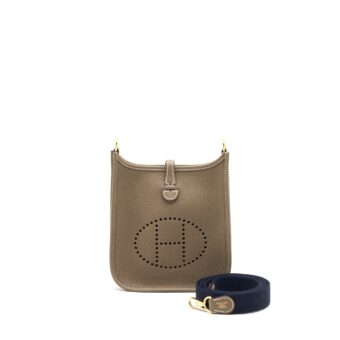 Hermes Mini Evelyne Etoupe GHW Stamp Z