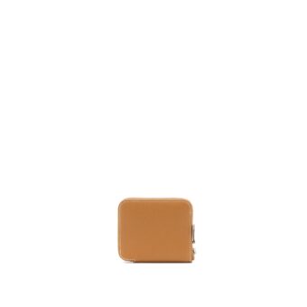 Hermes Silk In Compact Wallet Epsom Gold SHW Stamp Y