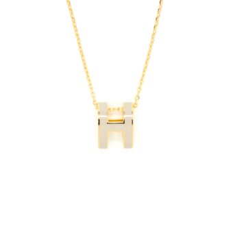 Hermes Pop H Pendant Marron Glace GHW