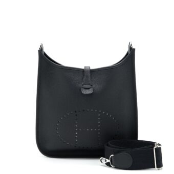 Hermes Evelyne 29 bag black SHW stamp Z