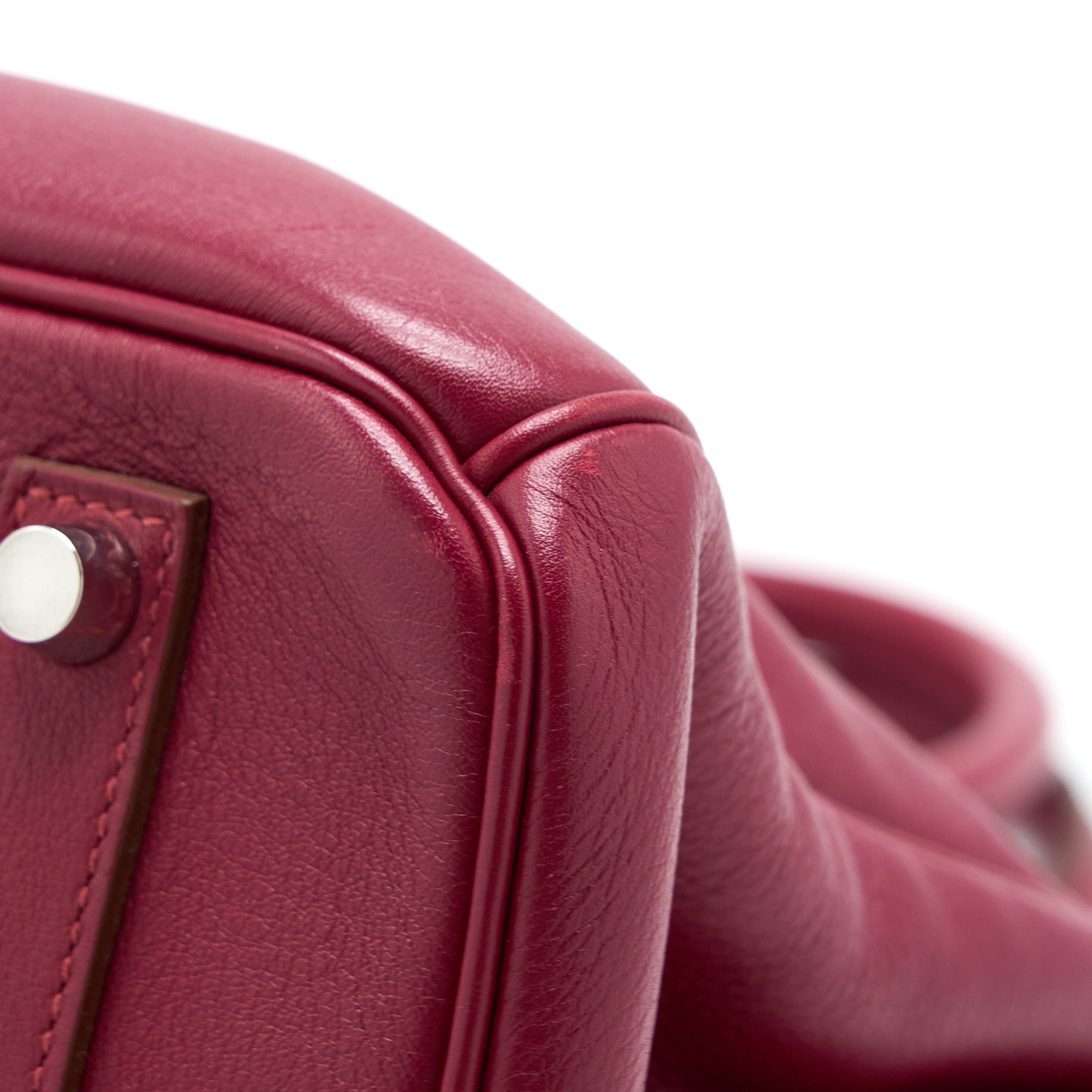 Hermes Birkin 35 Swift Rubis SHW Stamp Square O - Image 11