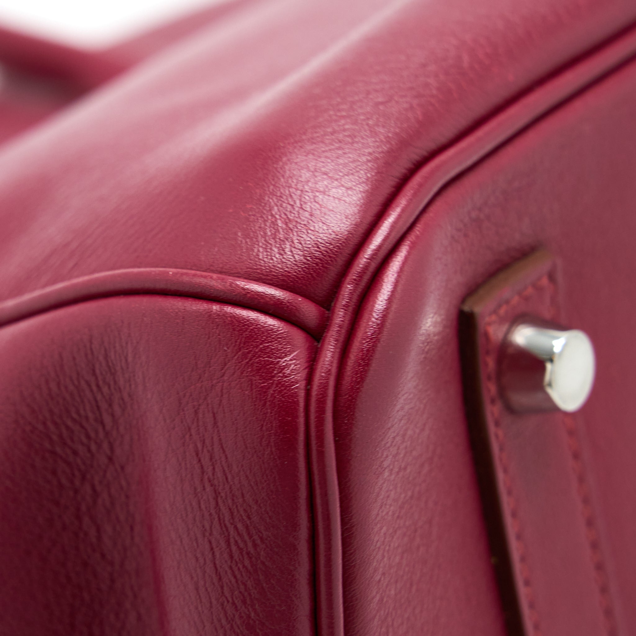 Hermes Birkin 35 Swift Rubis SHW Stamp Square O - Image 14