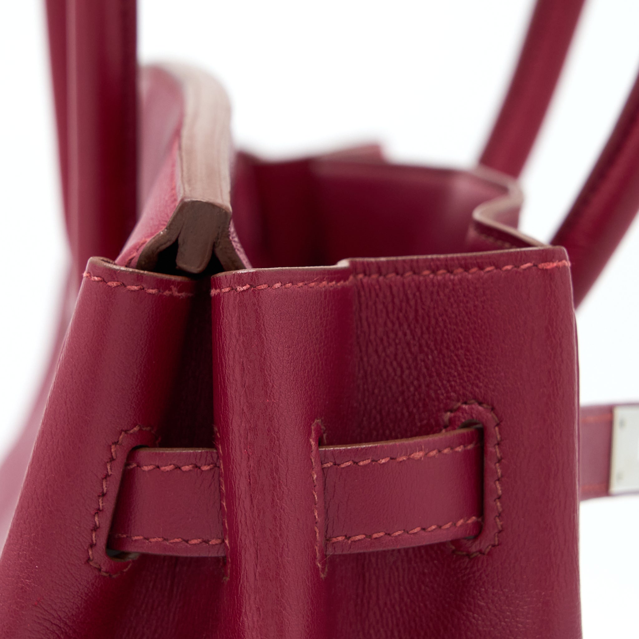Hermes Birkin 35 Swift Rubis SHW Stamp Square O - Image 8