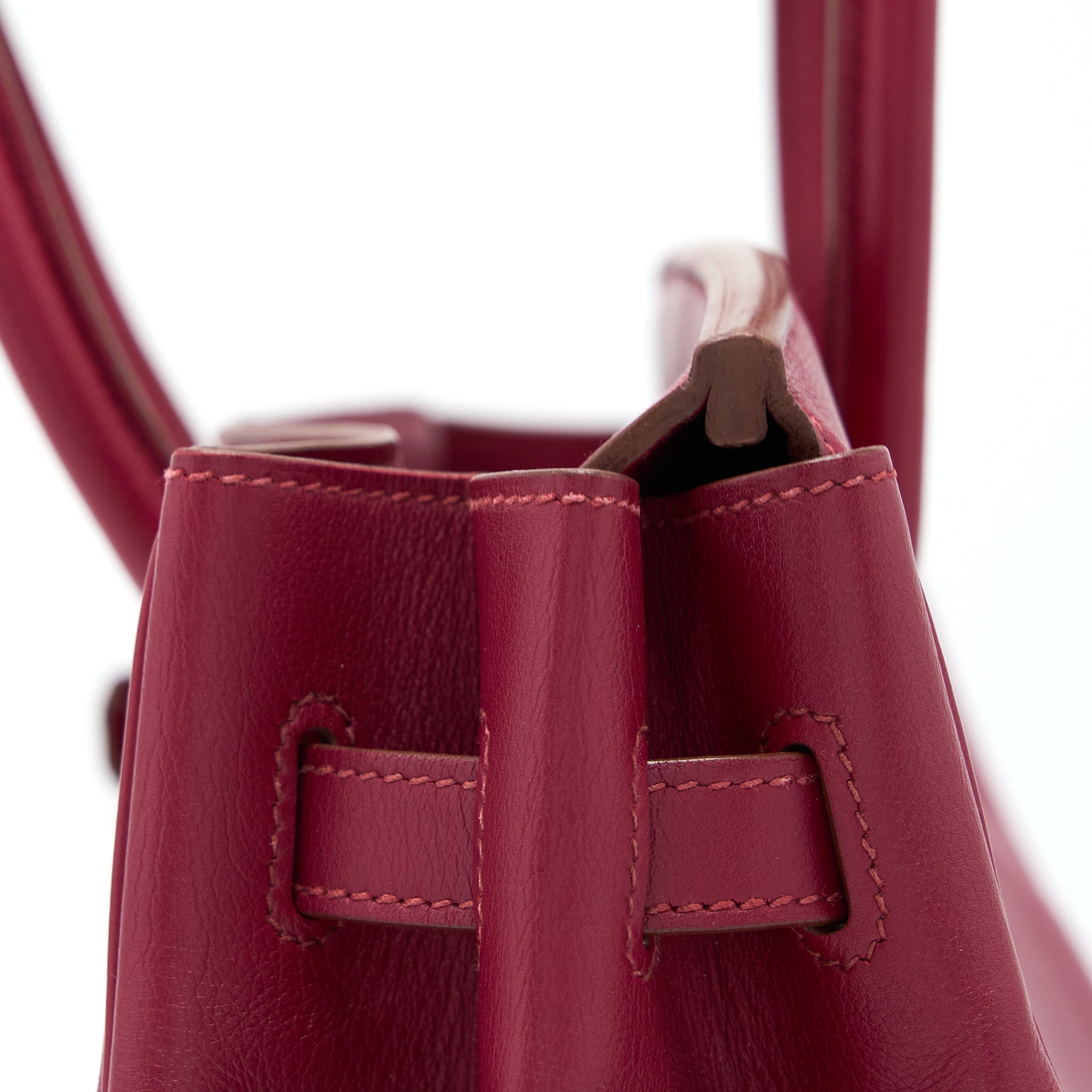 Hermes Birkin 35 Swift Rubis SHW Stamp Square O - Image 9