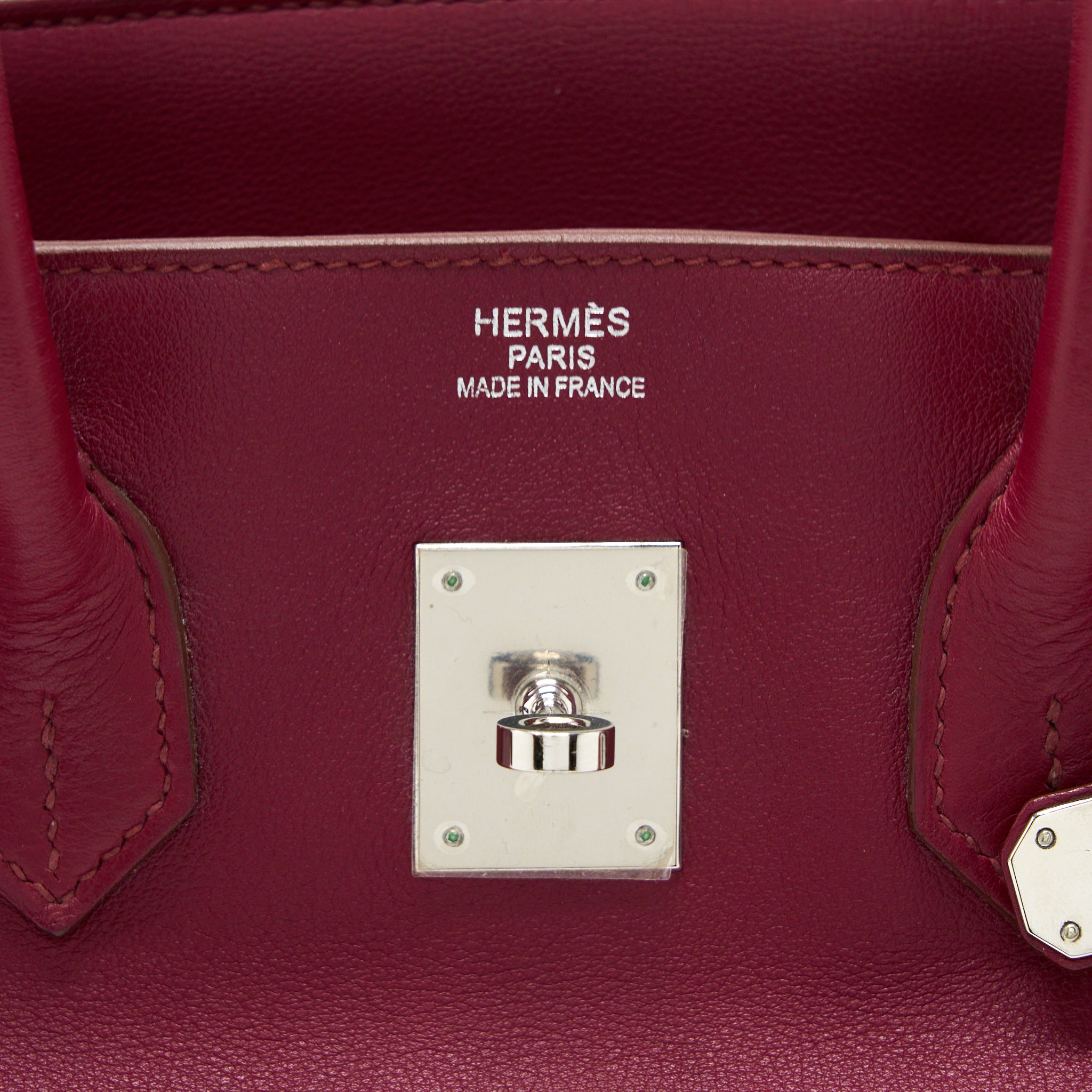 Hermes Birkin 35 Swift Rubis SHW Stamp Square O - Image 15