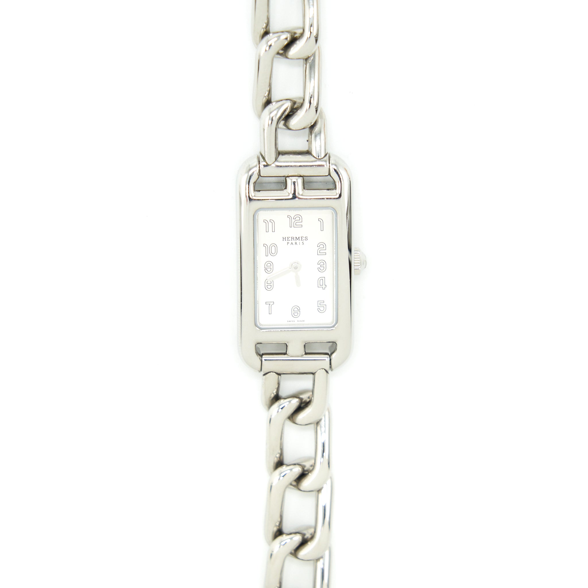 Hermes Nantucket 17 x 23mm Watch In Silver Hardware