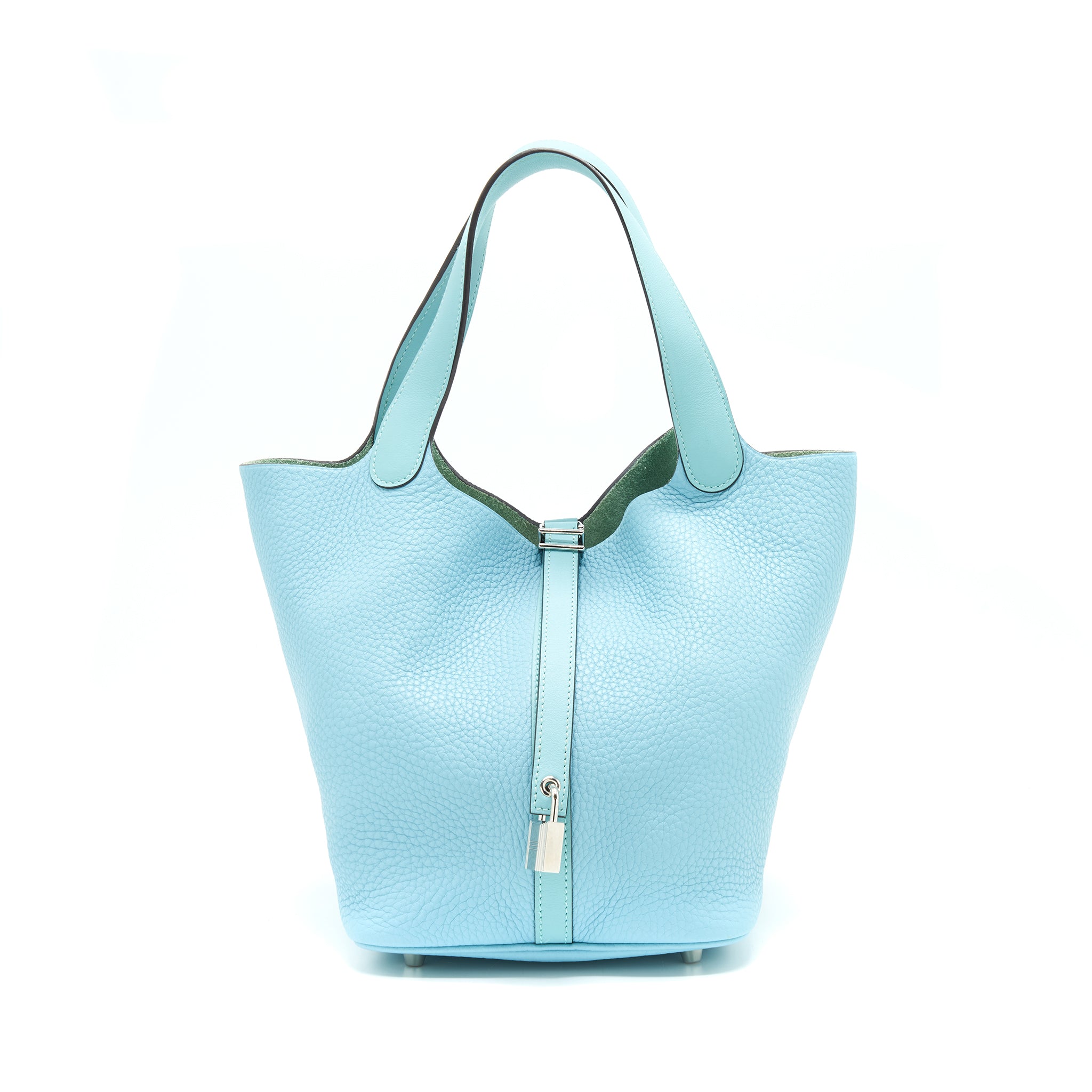 Hermes Picotin 22 Lock Bag Blue Atoll SHW Stamp T