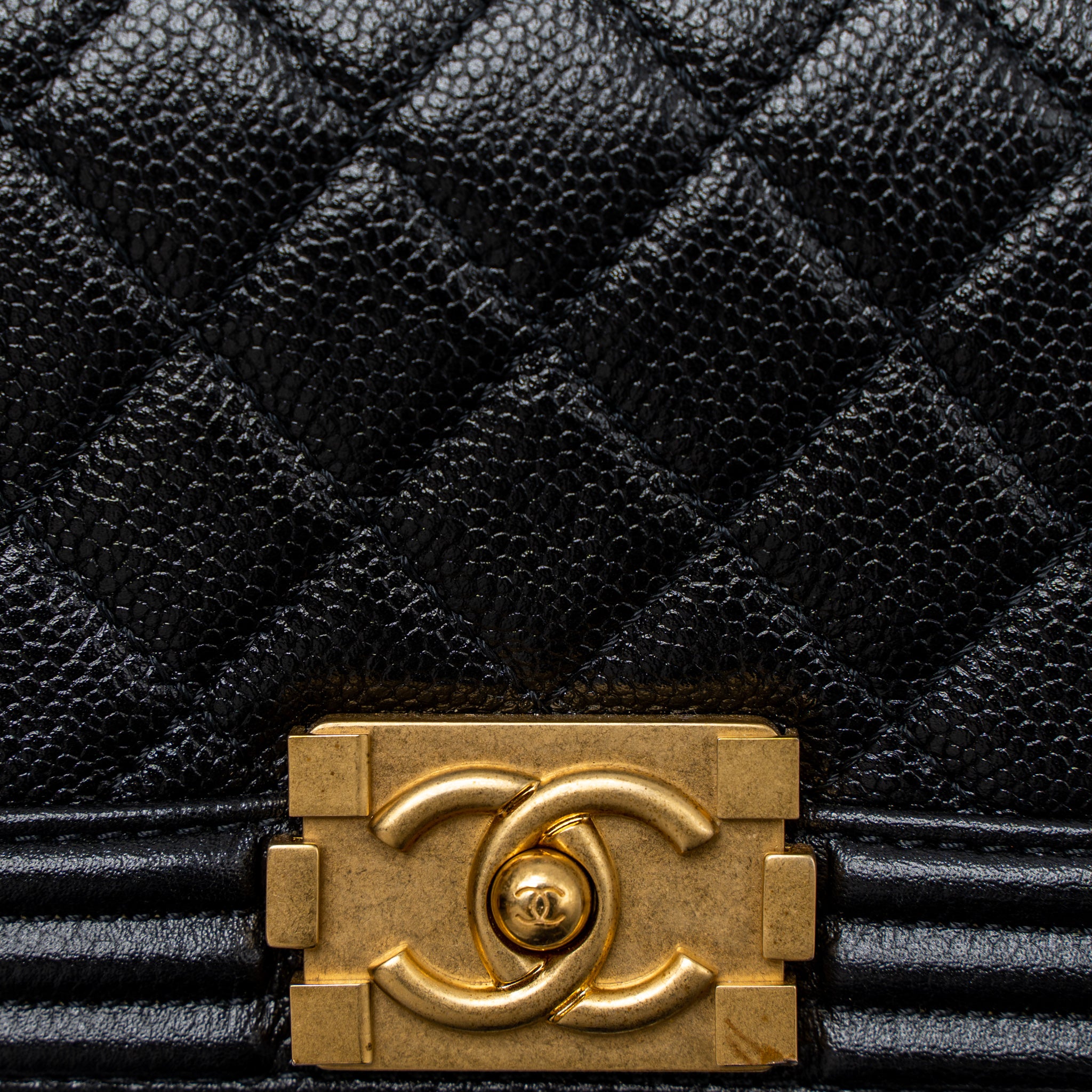 Chanel Super Mini Boy Bag Caviar Black Brushed GHW (Microchip) - Image 8