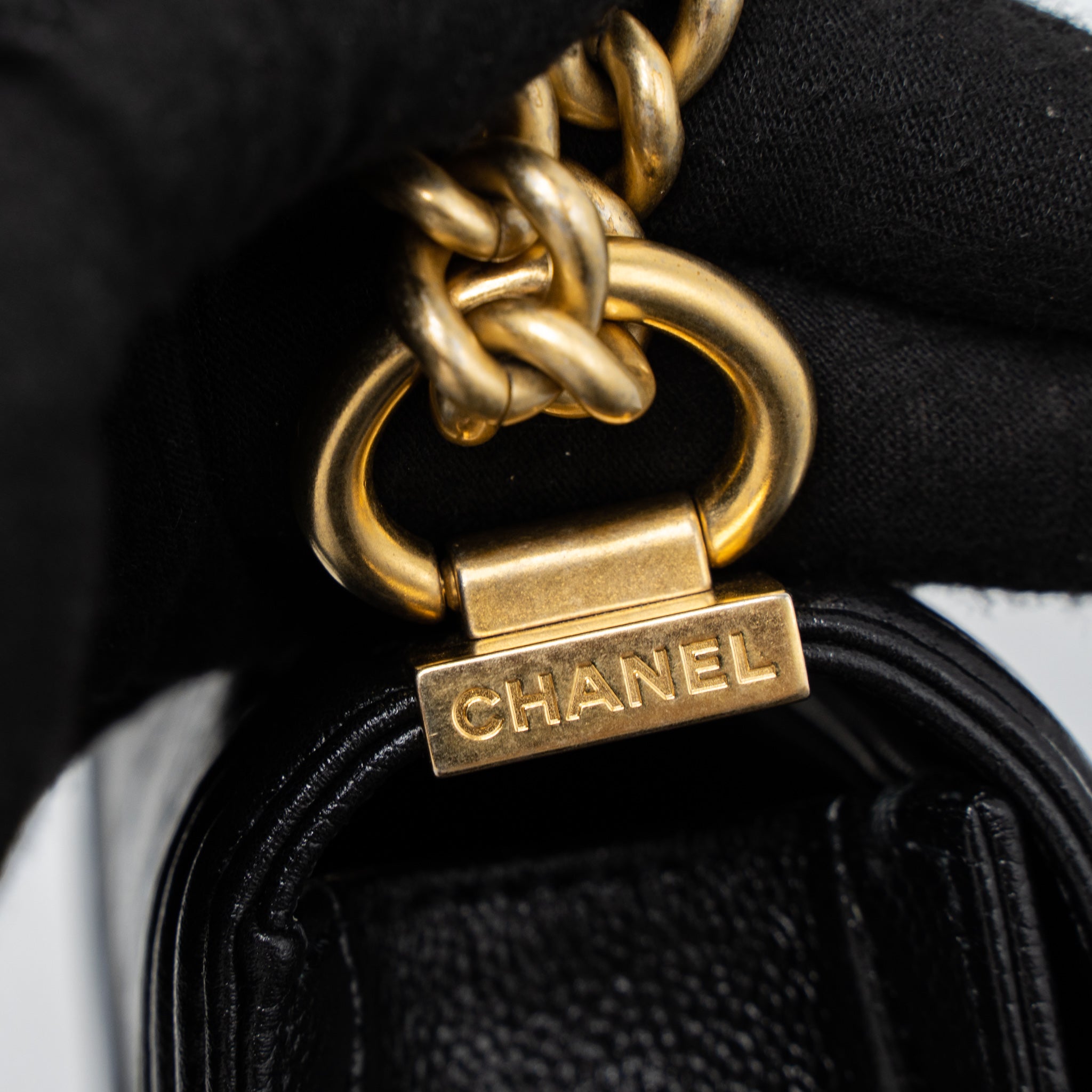 Chanel Super Mini Boy Bag Caviar Black Brushed GHW (Microchip) - Image 9