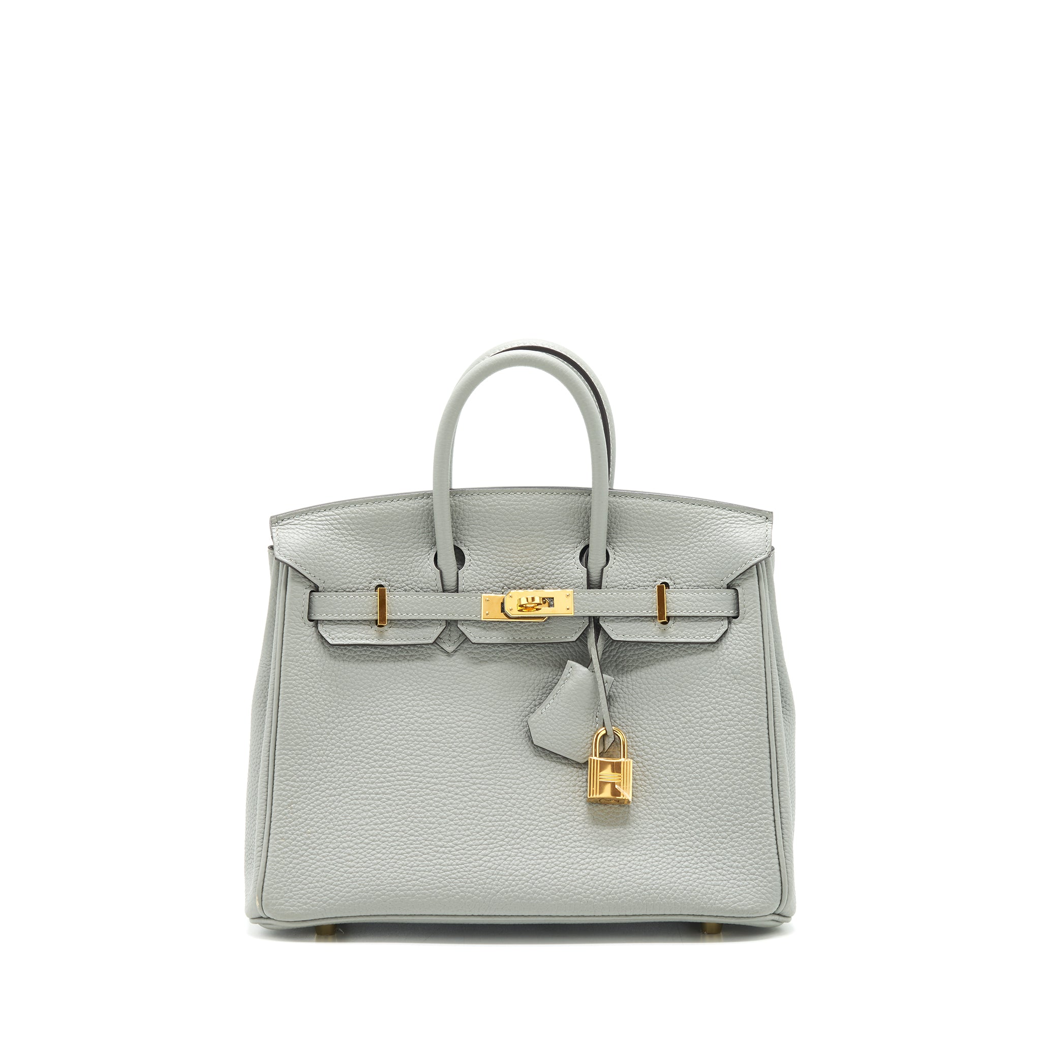 Hermes Birkin 25 Togo 4Z Gris Mouette GHW stamp X