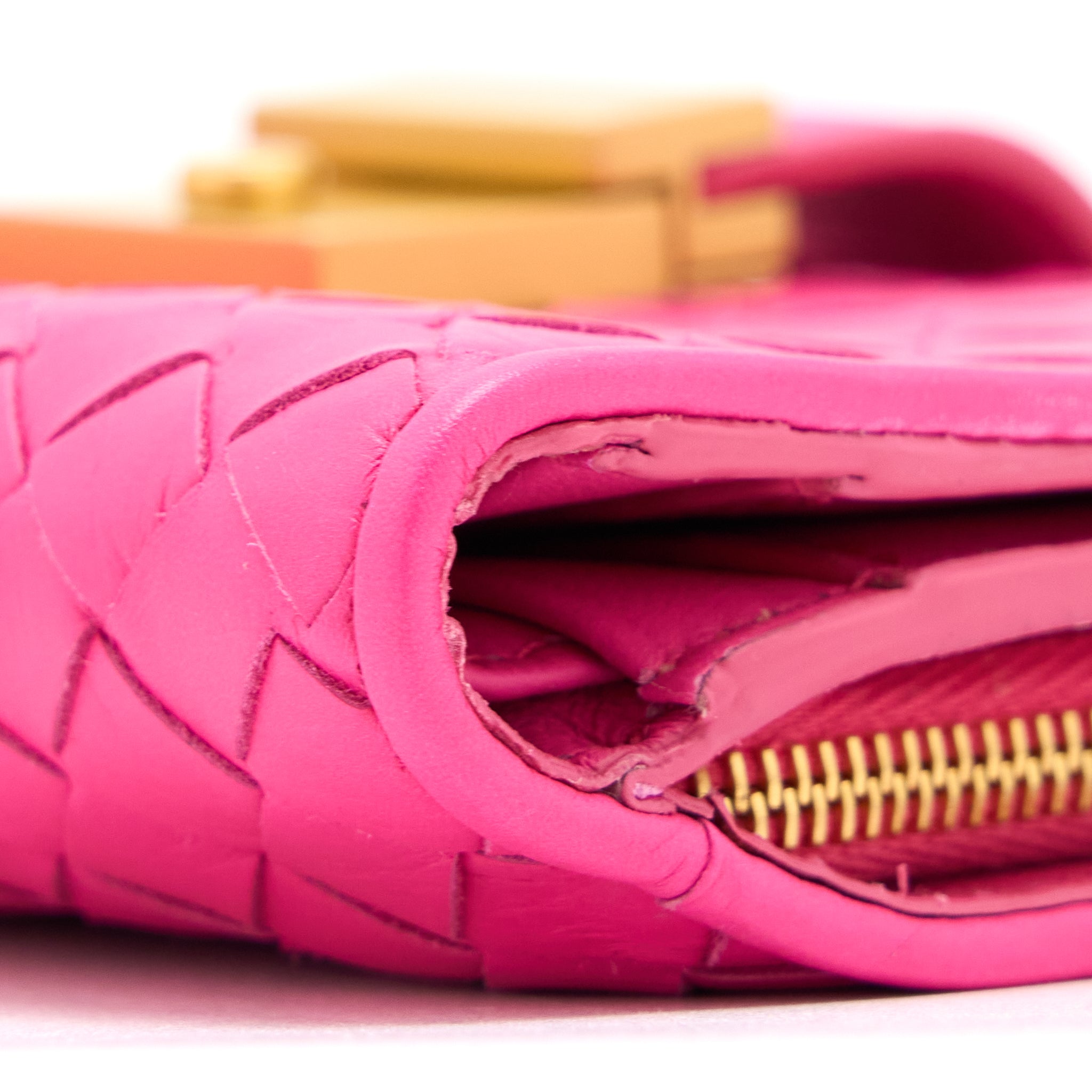 Bottega Veneta Fold Wallet Nappa Pink GHW - Image 6