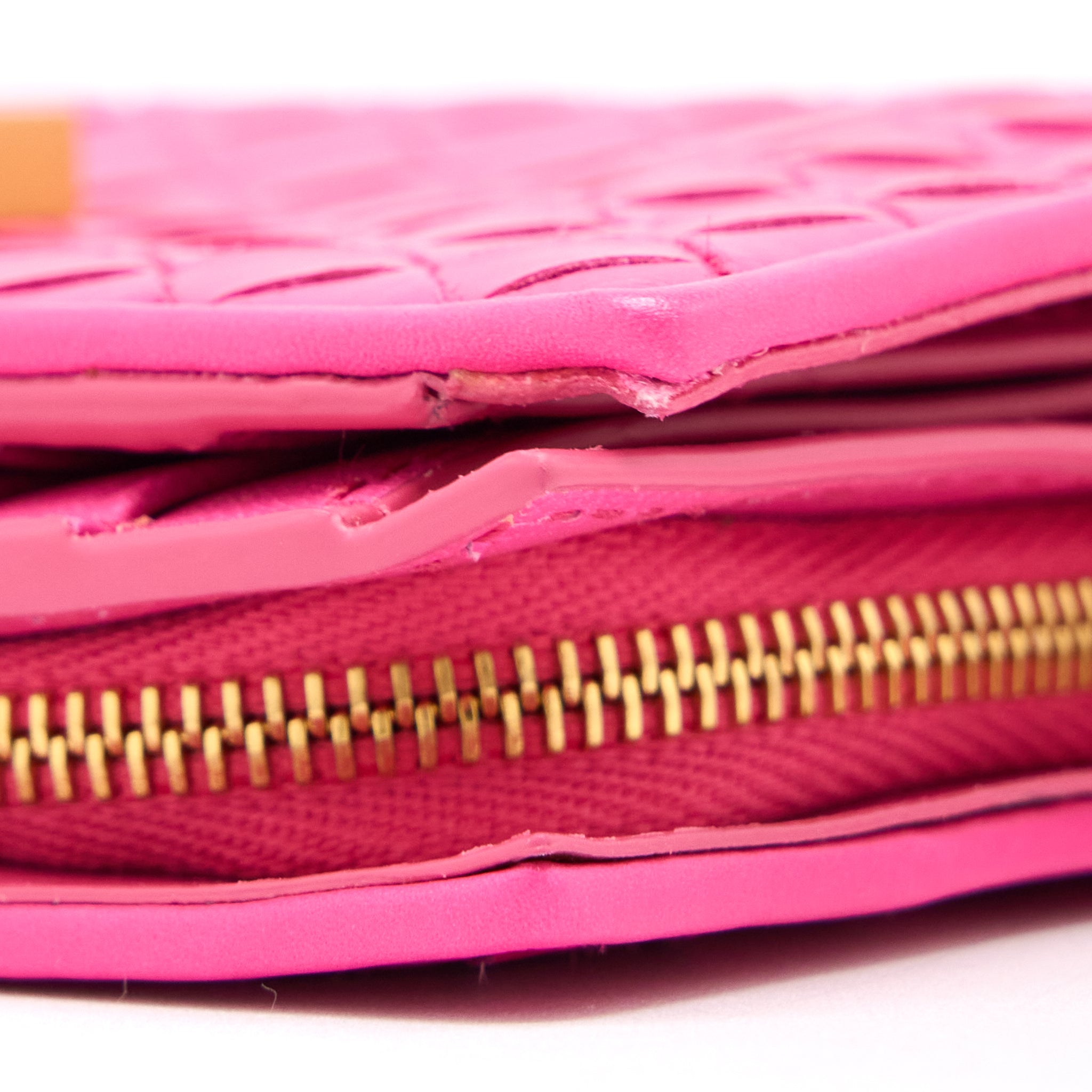Bottega Veneta Fold Wallet Nappa Pink GHW - Image 8