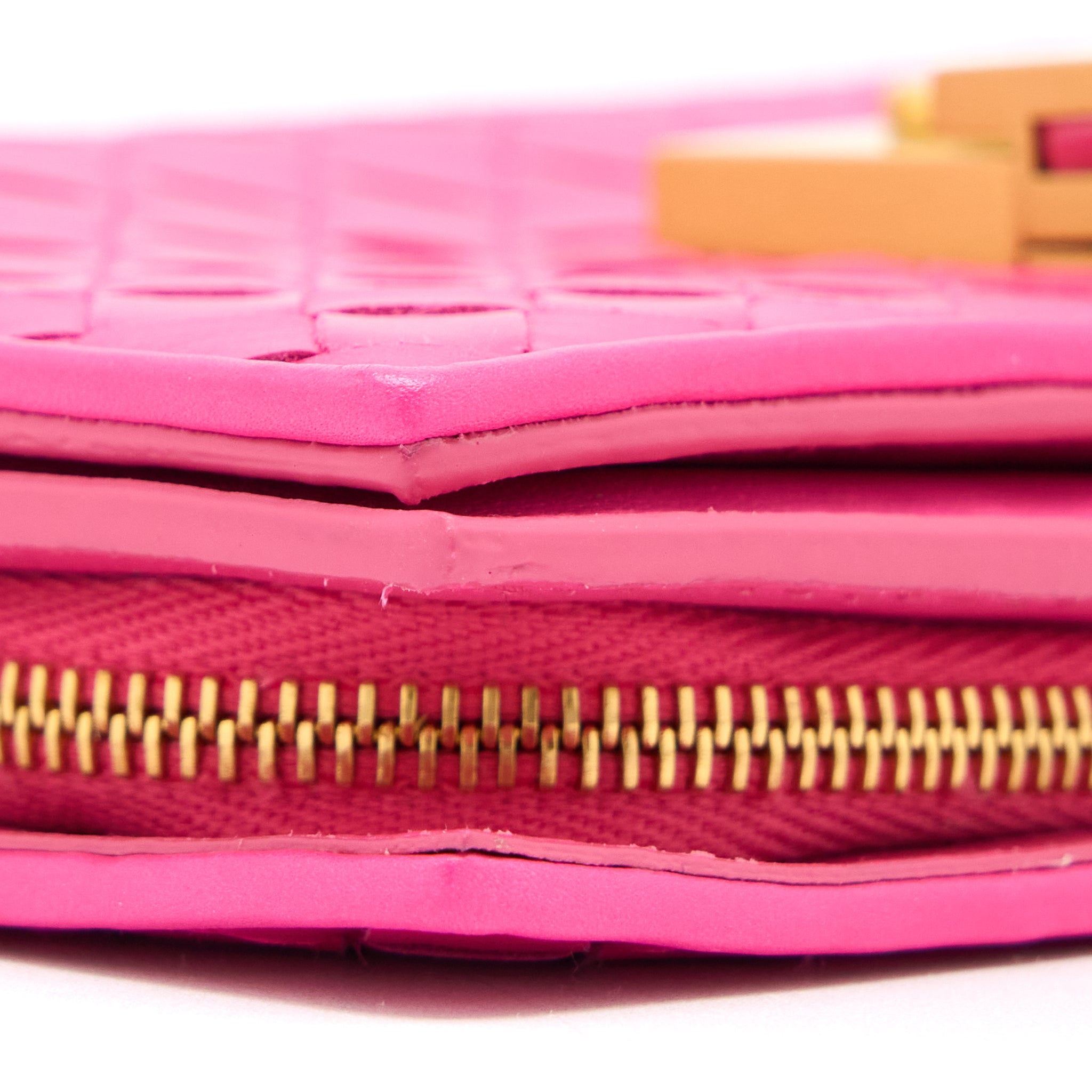 Bottega Veneta Fold Wallet Nappa Pink GHW - Image 9