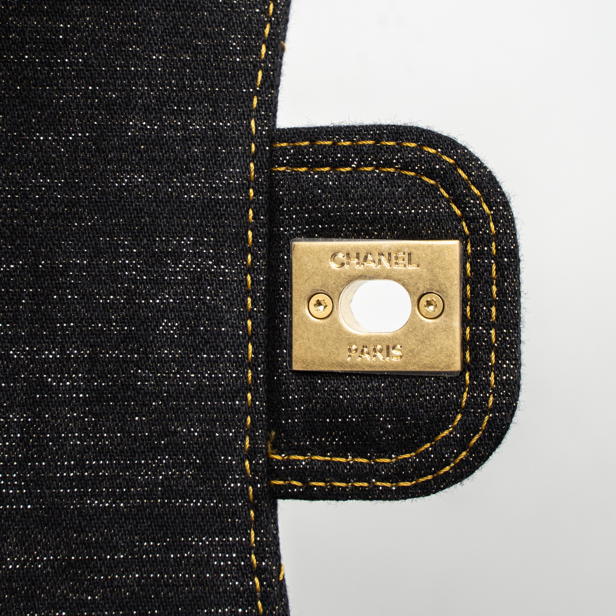 Chanel 23S Flap Bag Denim Dark Blue Brushed GHW (Microchip) - Image 9