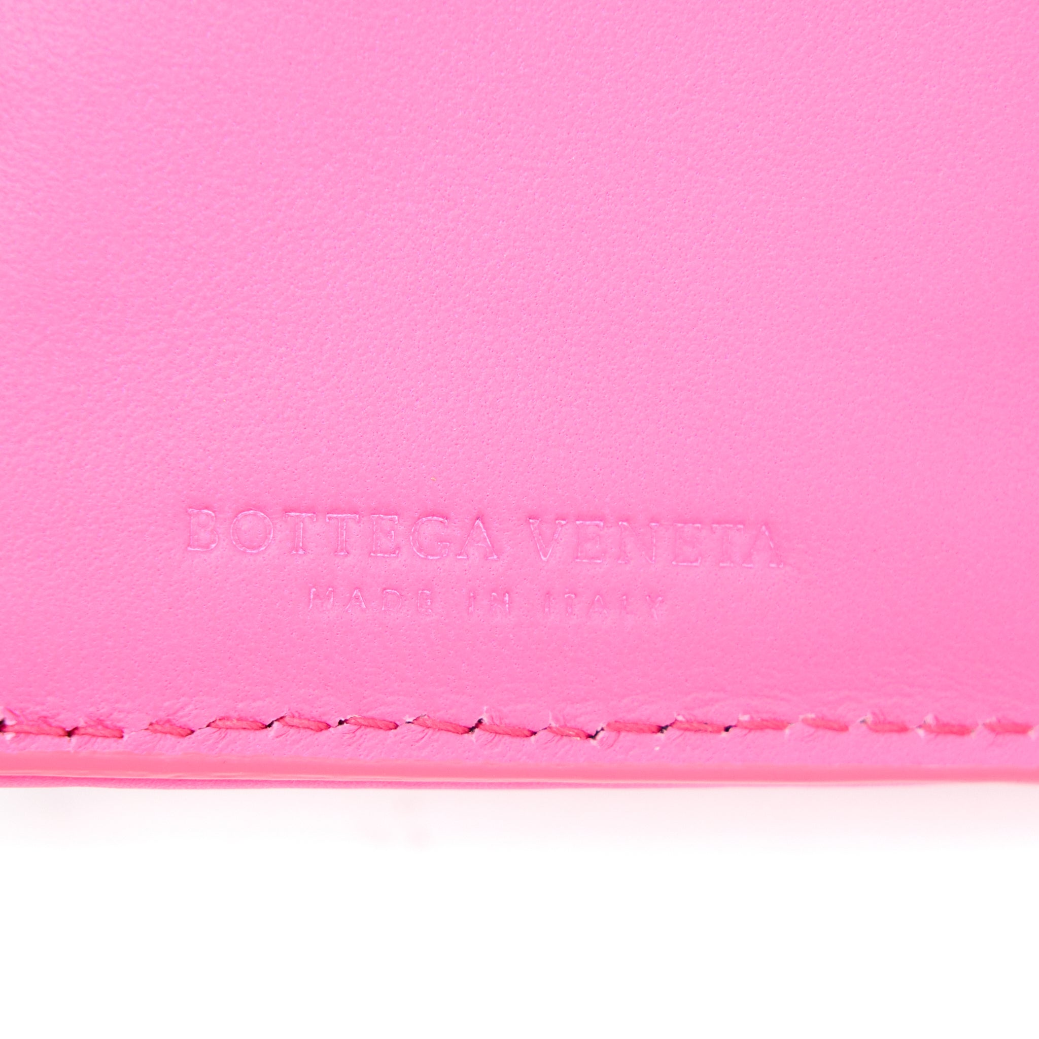 Bottega Veneta Fold Wallet Nappa Pink GHW - Image 11