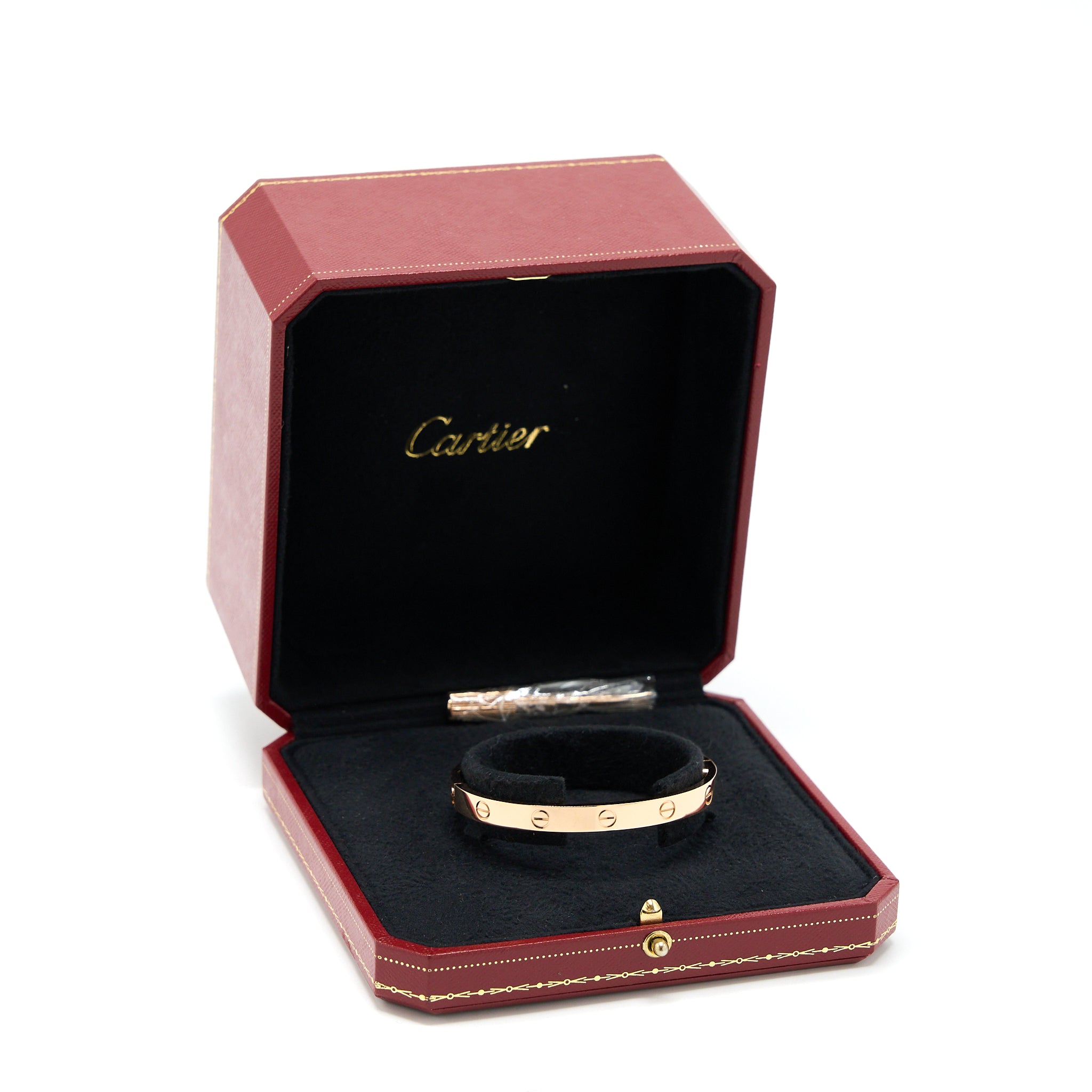 Cartier Size 17 Love Bracelet Rose Gold - Image 2