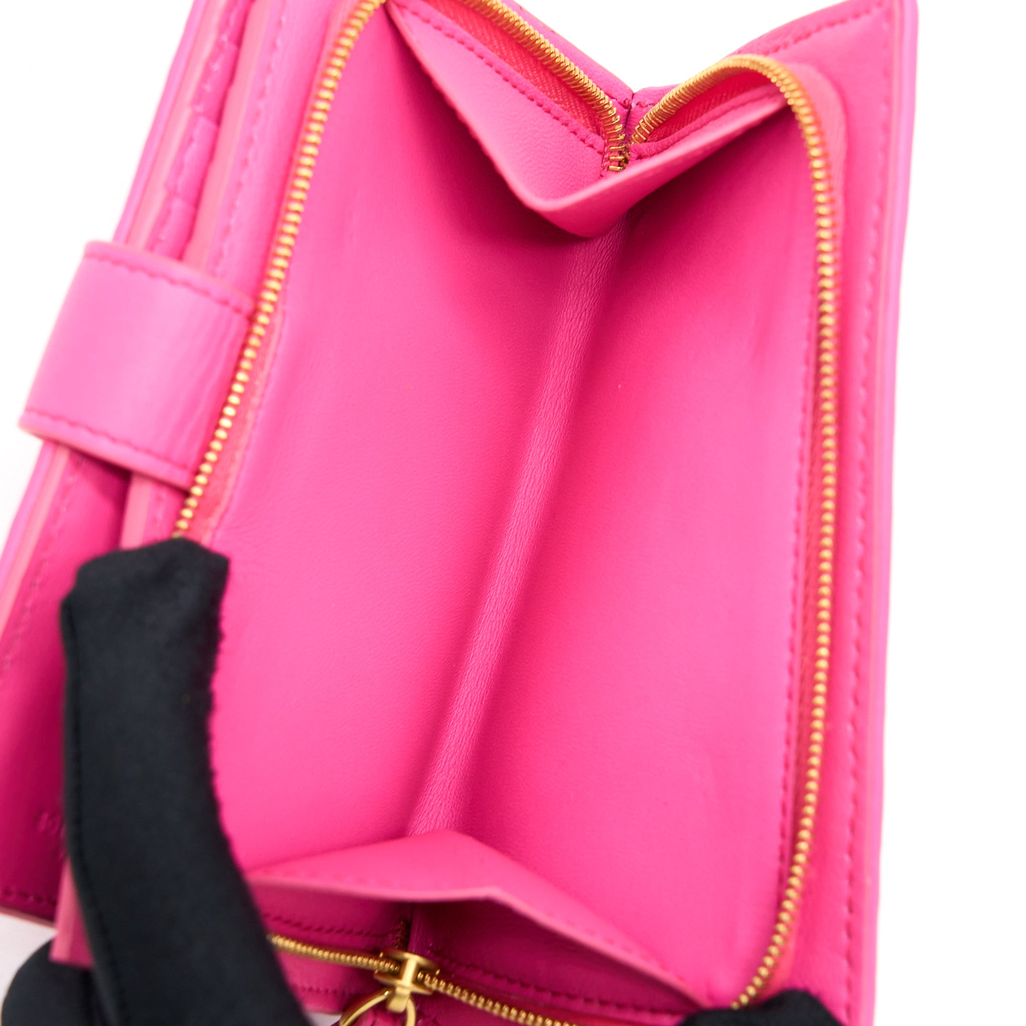 Bottega Veneta Fold Wallet Nappa Pink GHW - Image 4