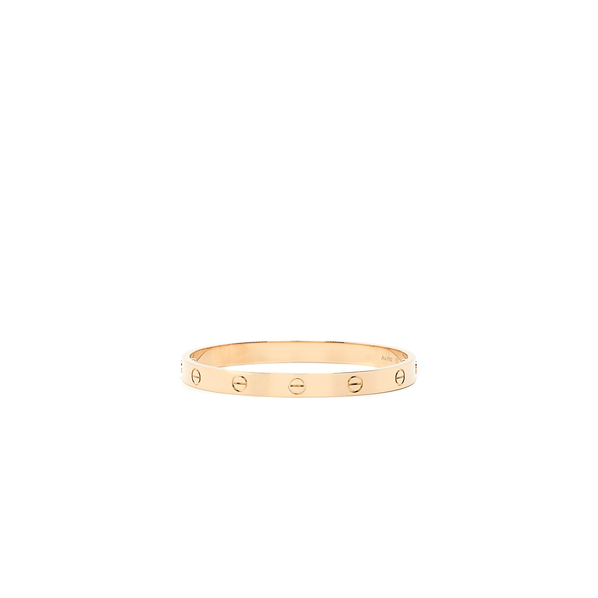 Cartier Size 17 Love Bracelet Rose Gold