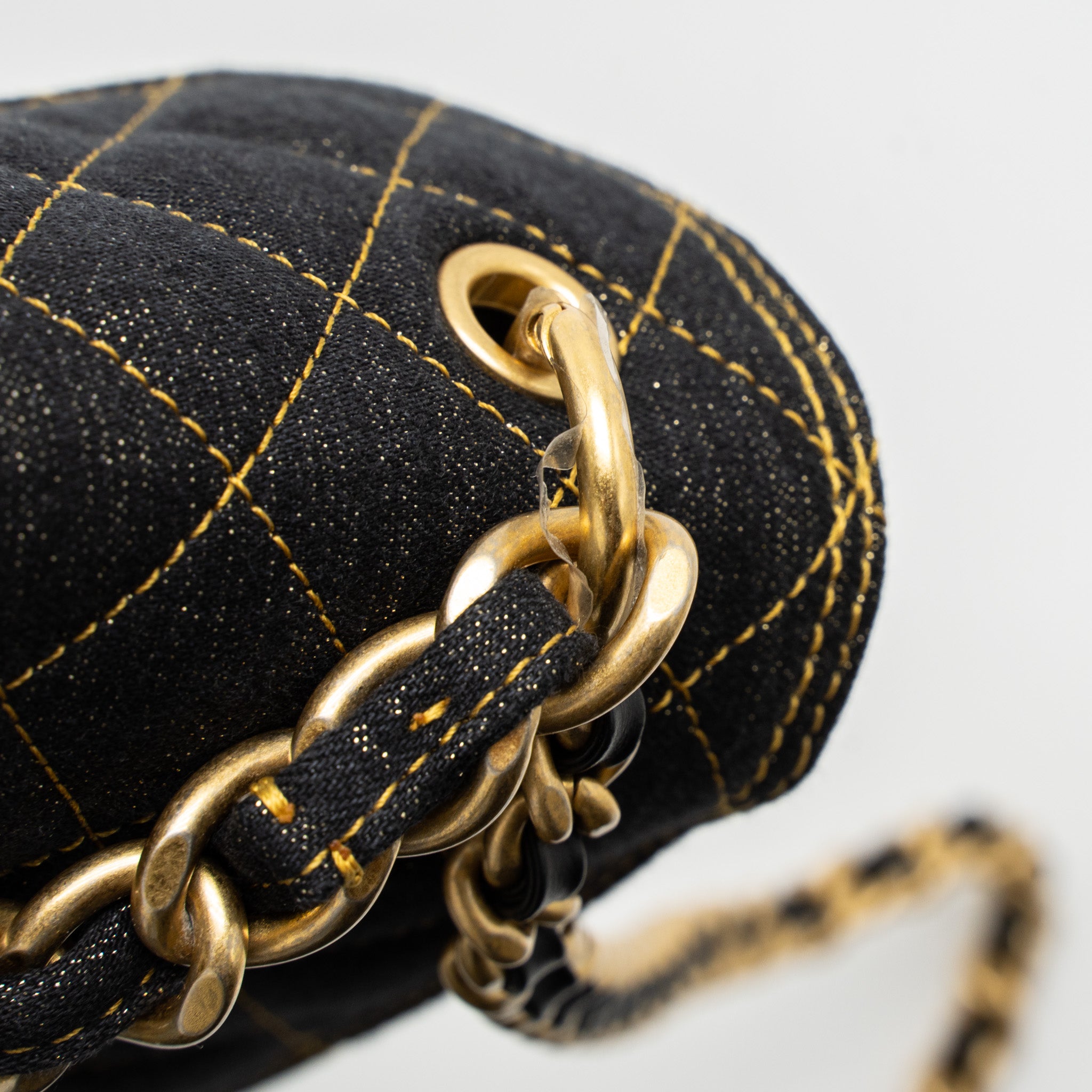 Chanel 23S Flap Bag Denim Dark Blue Brushed GHW (Microchip) - Image 11