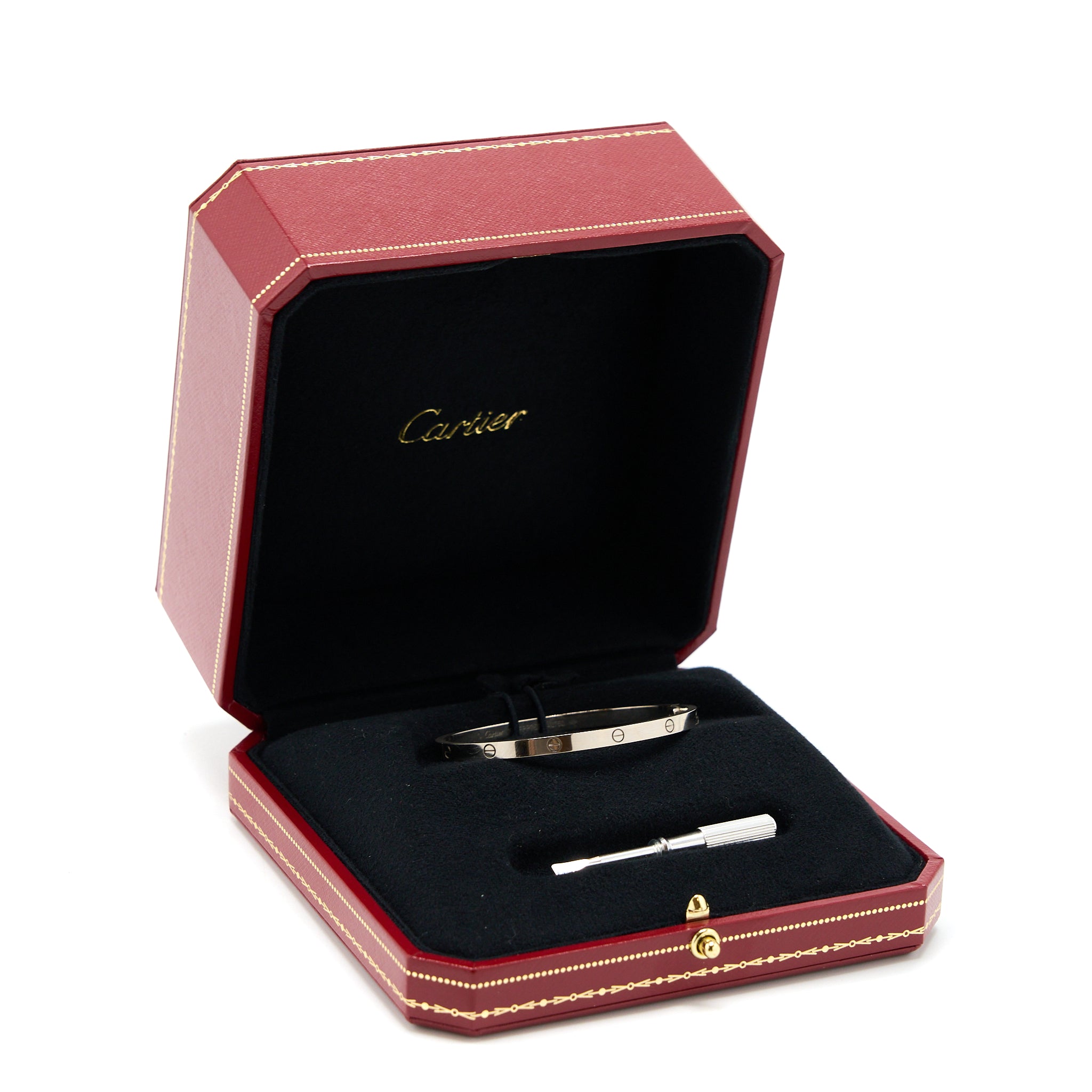 Cartier Size 16 Love Bracelet Small Model White Gold - Image 2