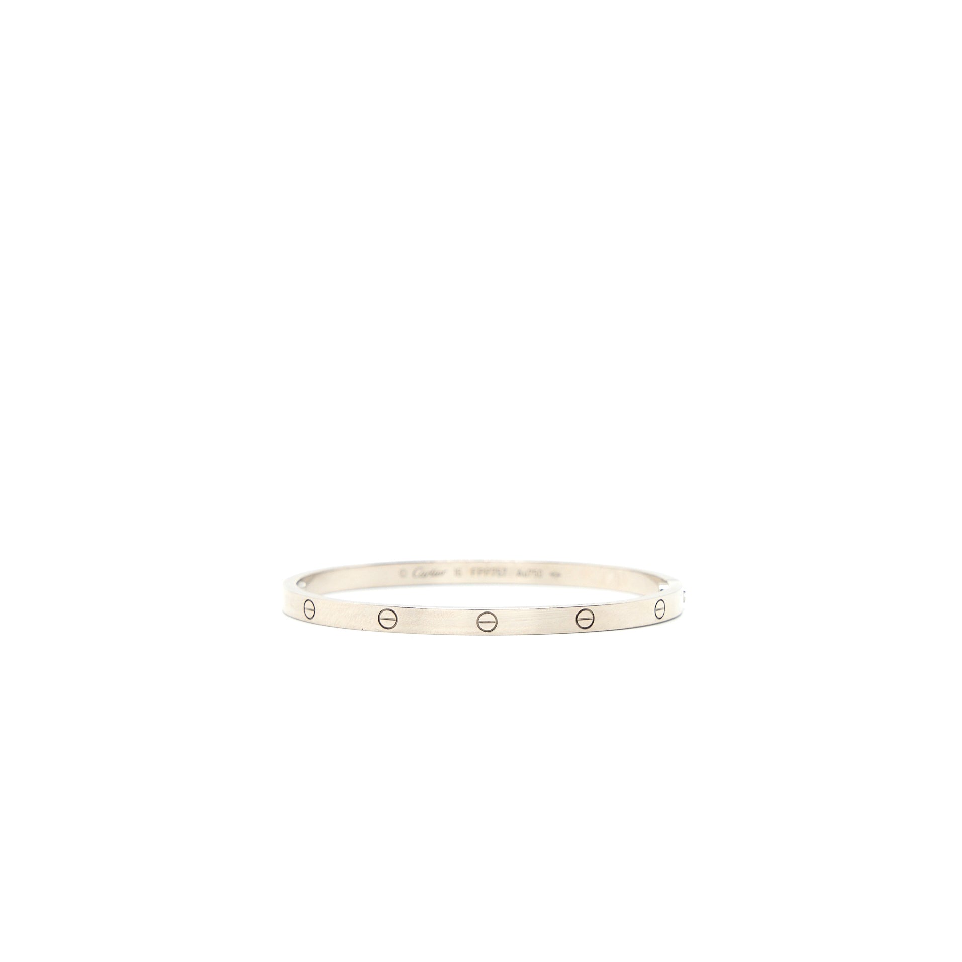 Cartier Size 16 Love Bracelet Small Model White Gold