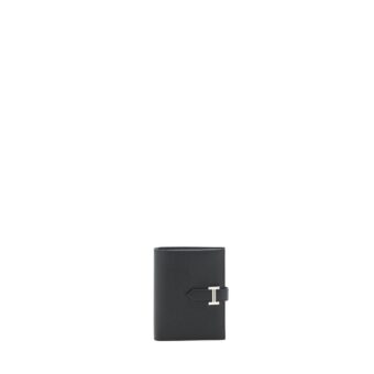 Hermes Bearn Compact Wallet Epsom black SHW Stamp Z