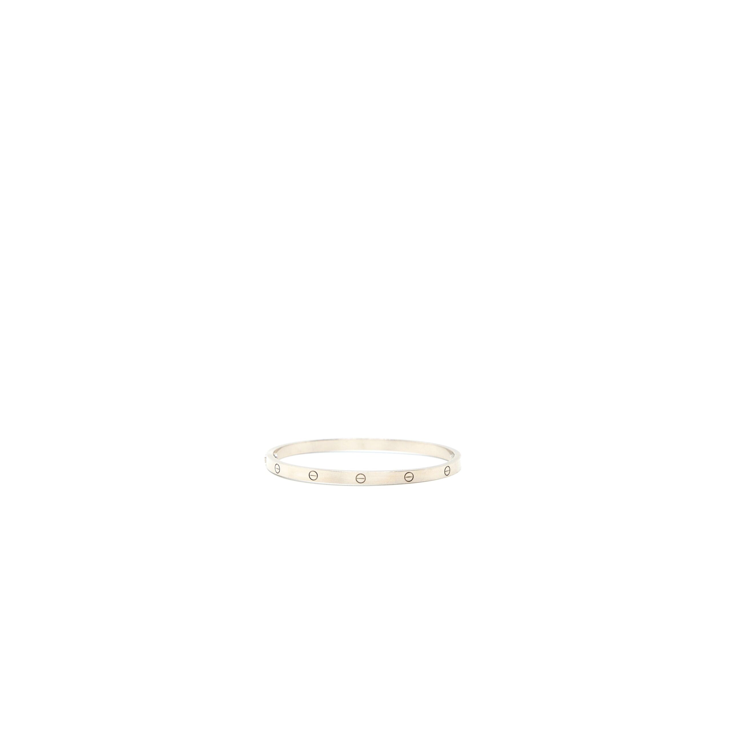 Cartier Size 16 Love Bracelet Small Model White Gold - Image 4