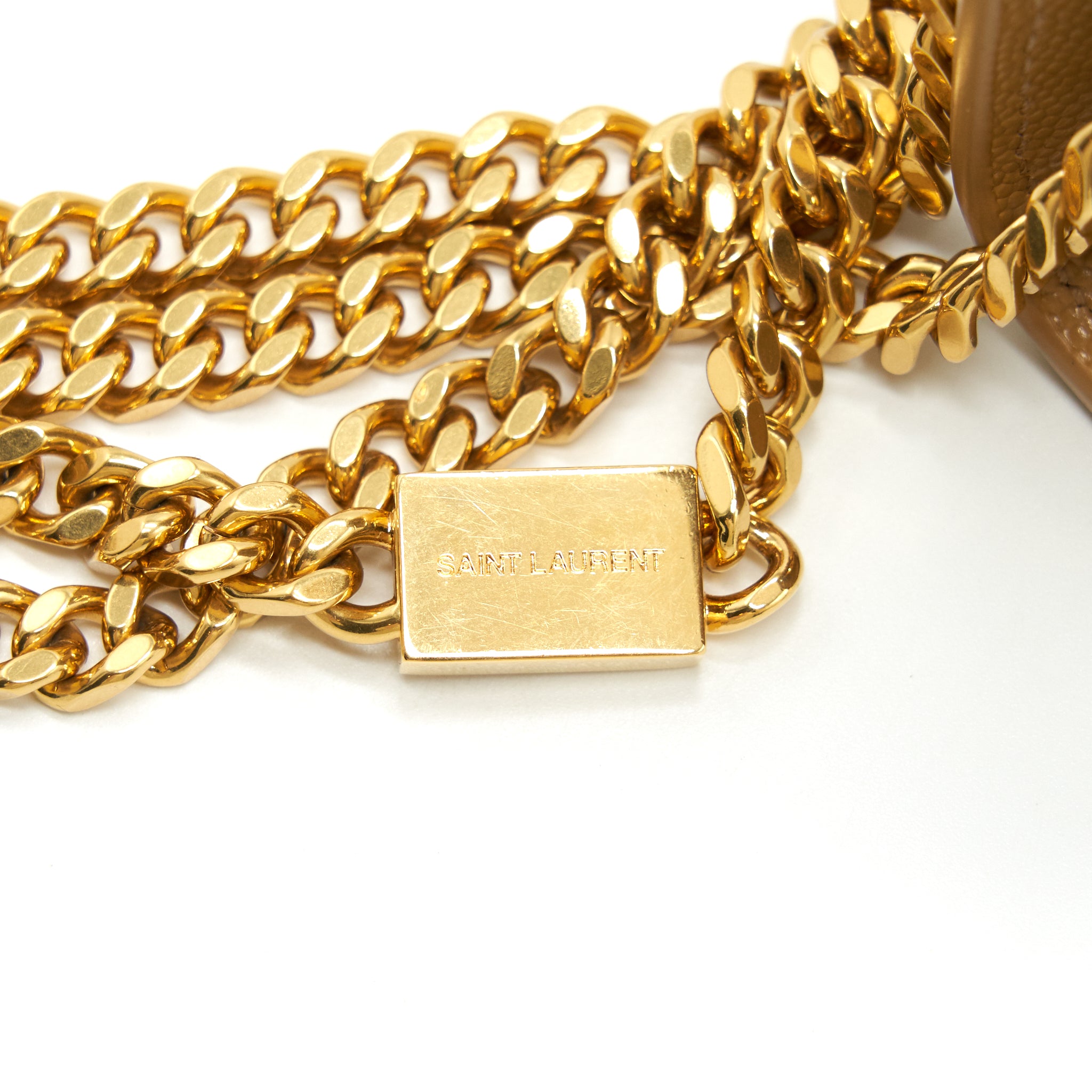 Saint Laurent Small kate Crossbody Bag Beige GHW - Image 12