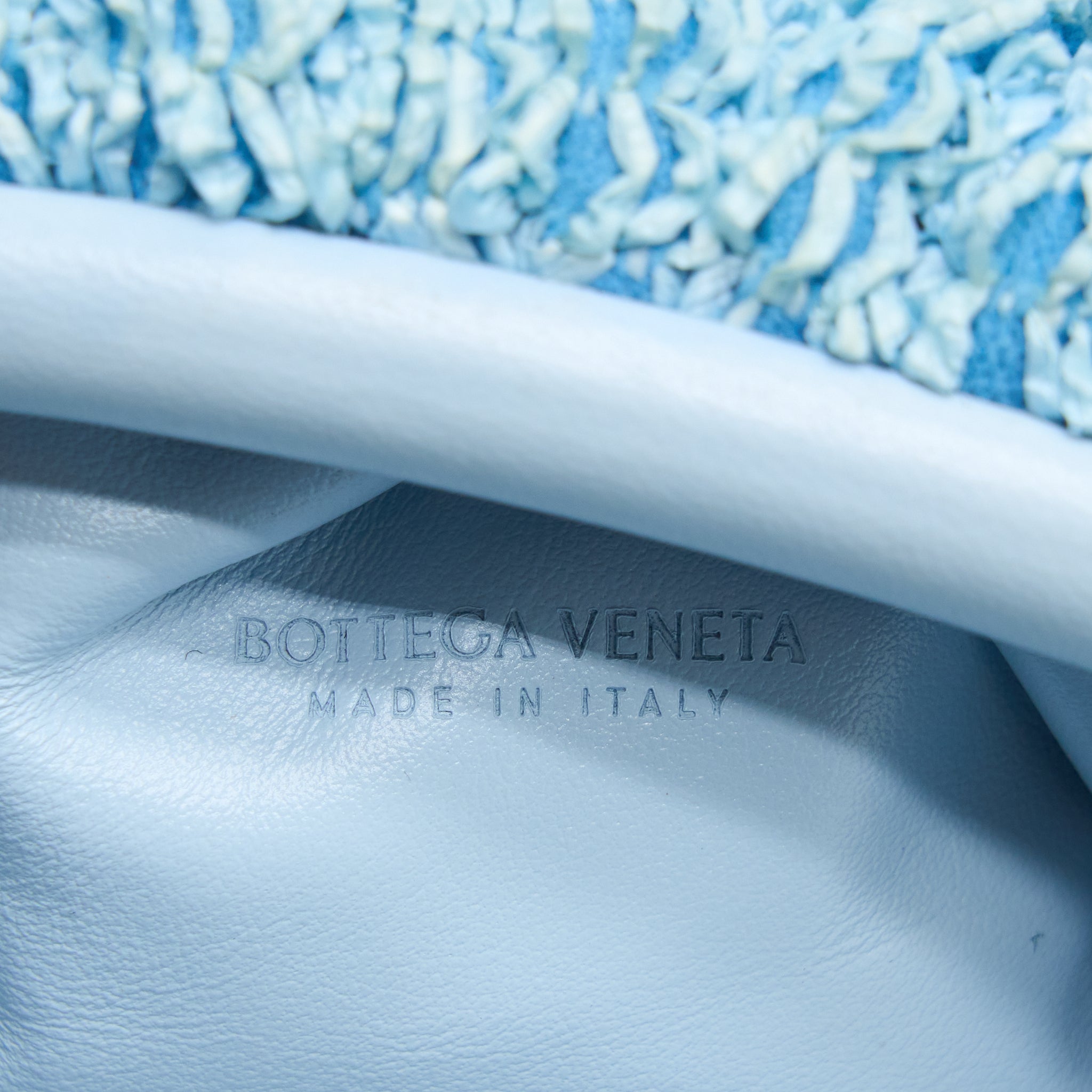 Bottega Veneta Mini Pouch Raffia/Leather Bubble SHW - Image 11
