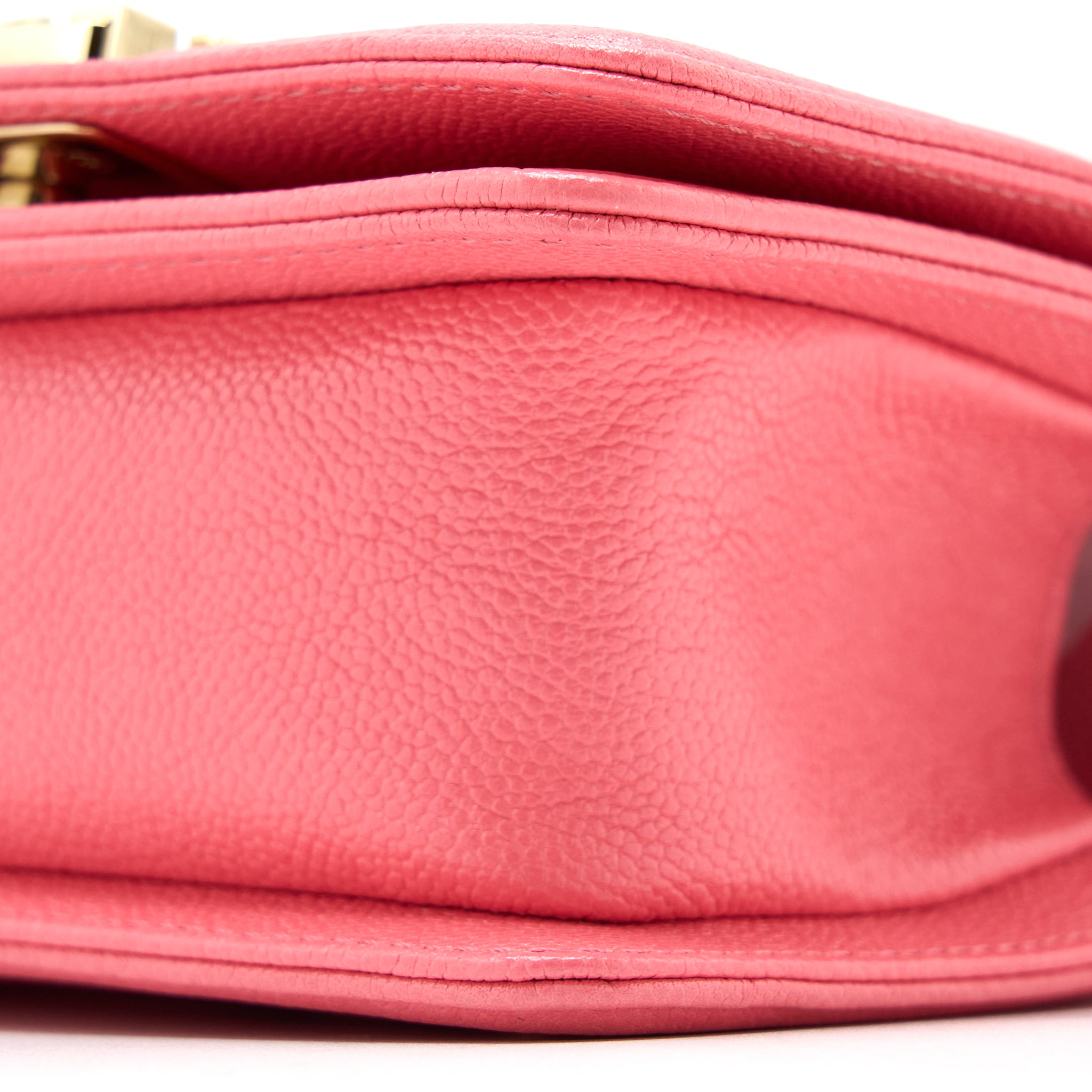 Chanel Super Mini Boy Bag Chevron Caviar Pink LGHW (Microchip) - Image 8