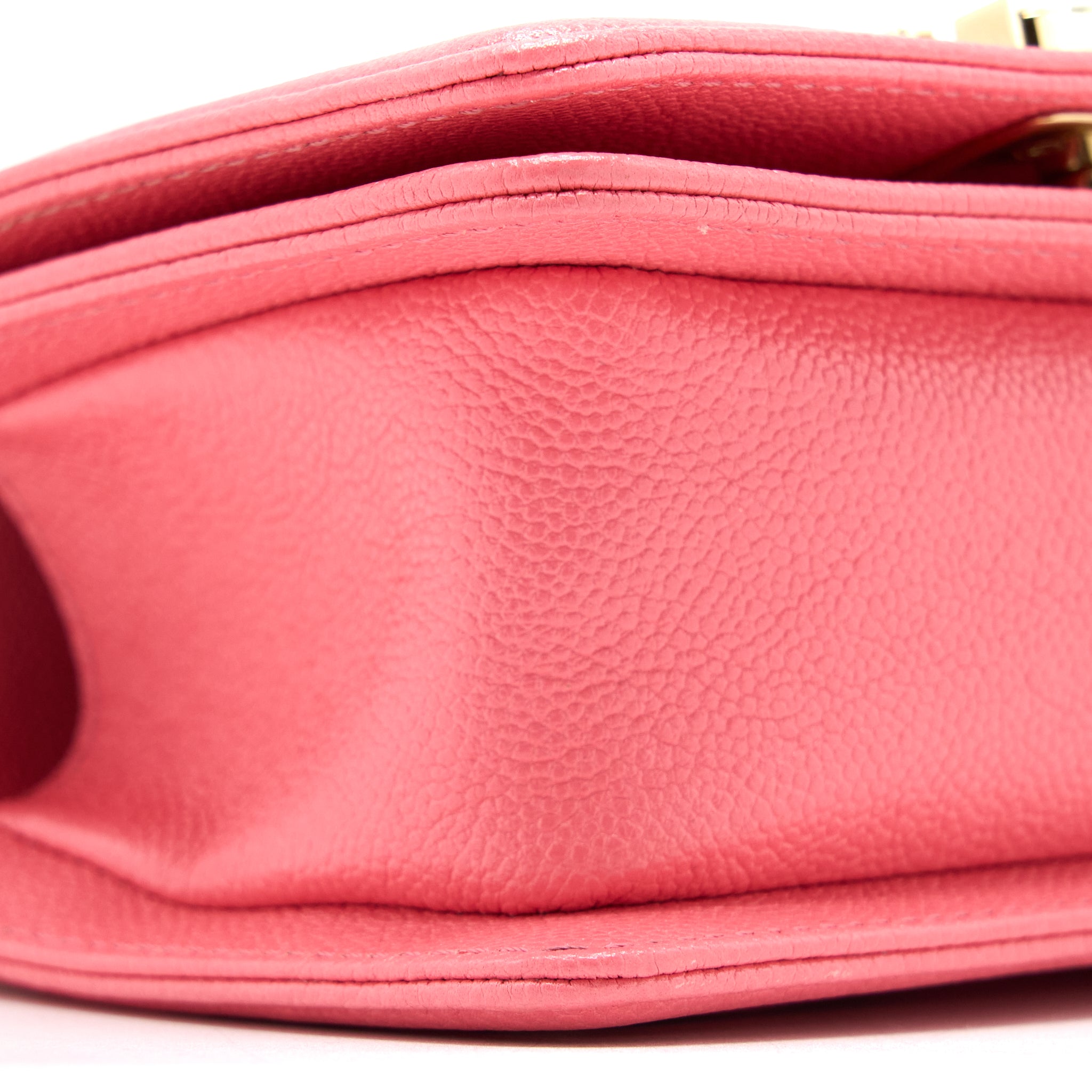 Chanel Super Mini Boy Bag Chevron Caviar Pink LGHW (Microchip) - Image 9