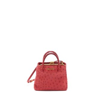 Miumiu Tote Bag Ostrich Red GHW