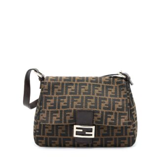 Fendi Vintage Baguette Bag FF Jacquard Fabric SHW
