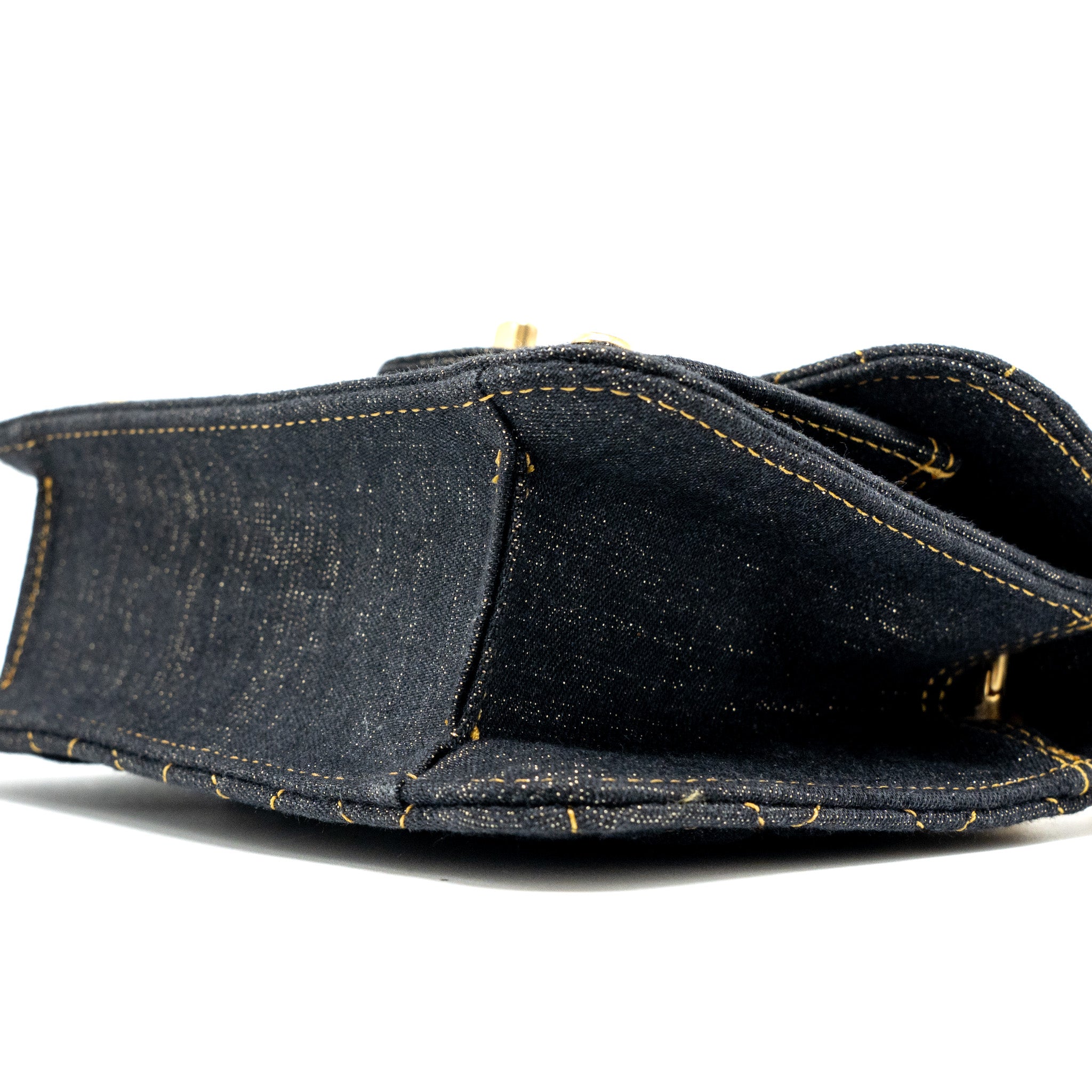 Chanel 23S Flap Bag Denim Dark Blue Brushed GHW (Microchip) - Image 13