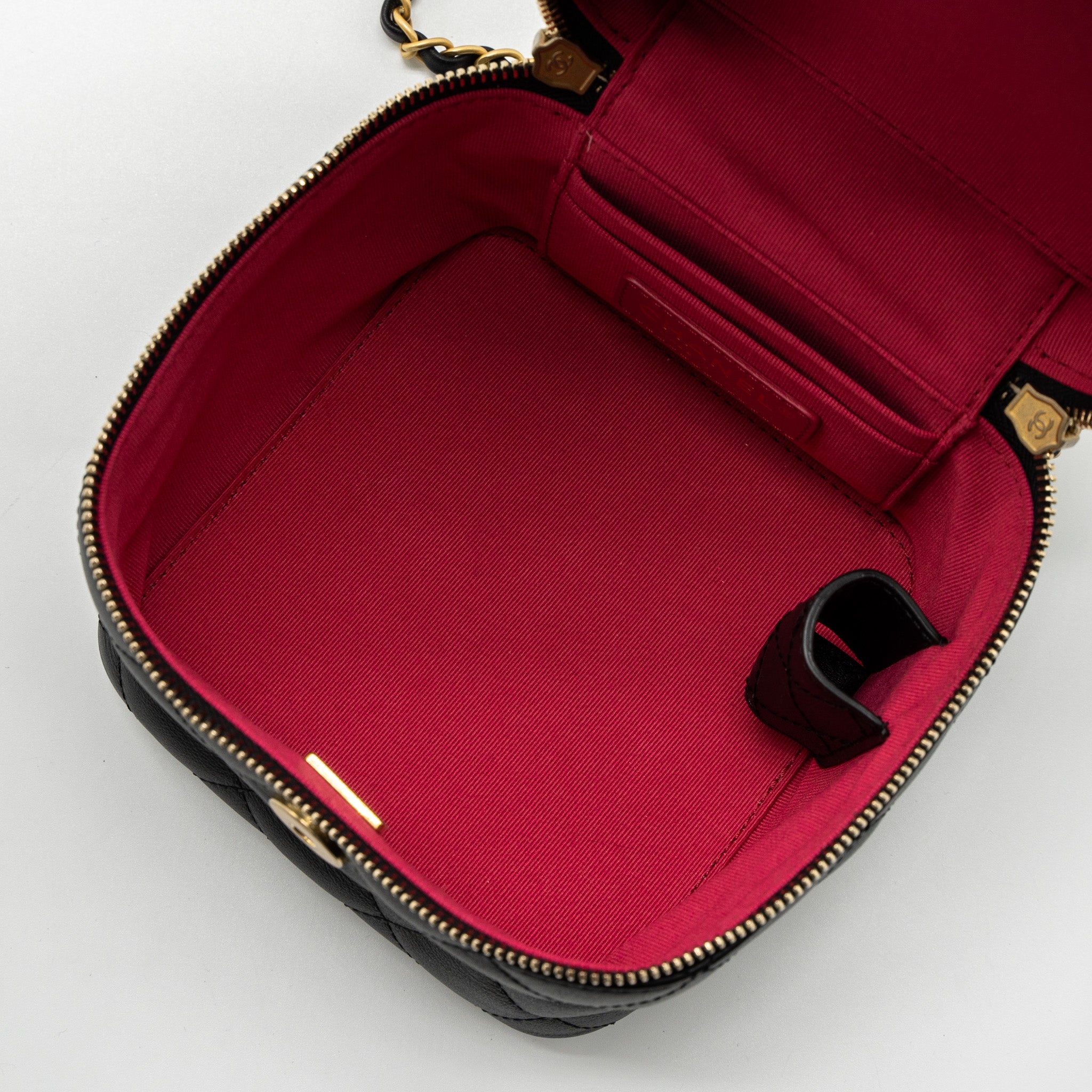 Chanel Top Handle Vanity Crossbody Bag Calfskin Black Brushed GHW (Microchip) - Image 7