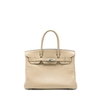 Hermes Birkin 30 Togo 81 Gris Tourterelle SHW Stamp Square L