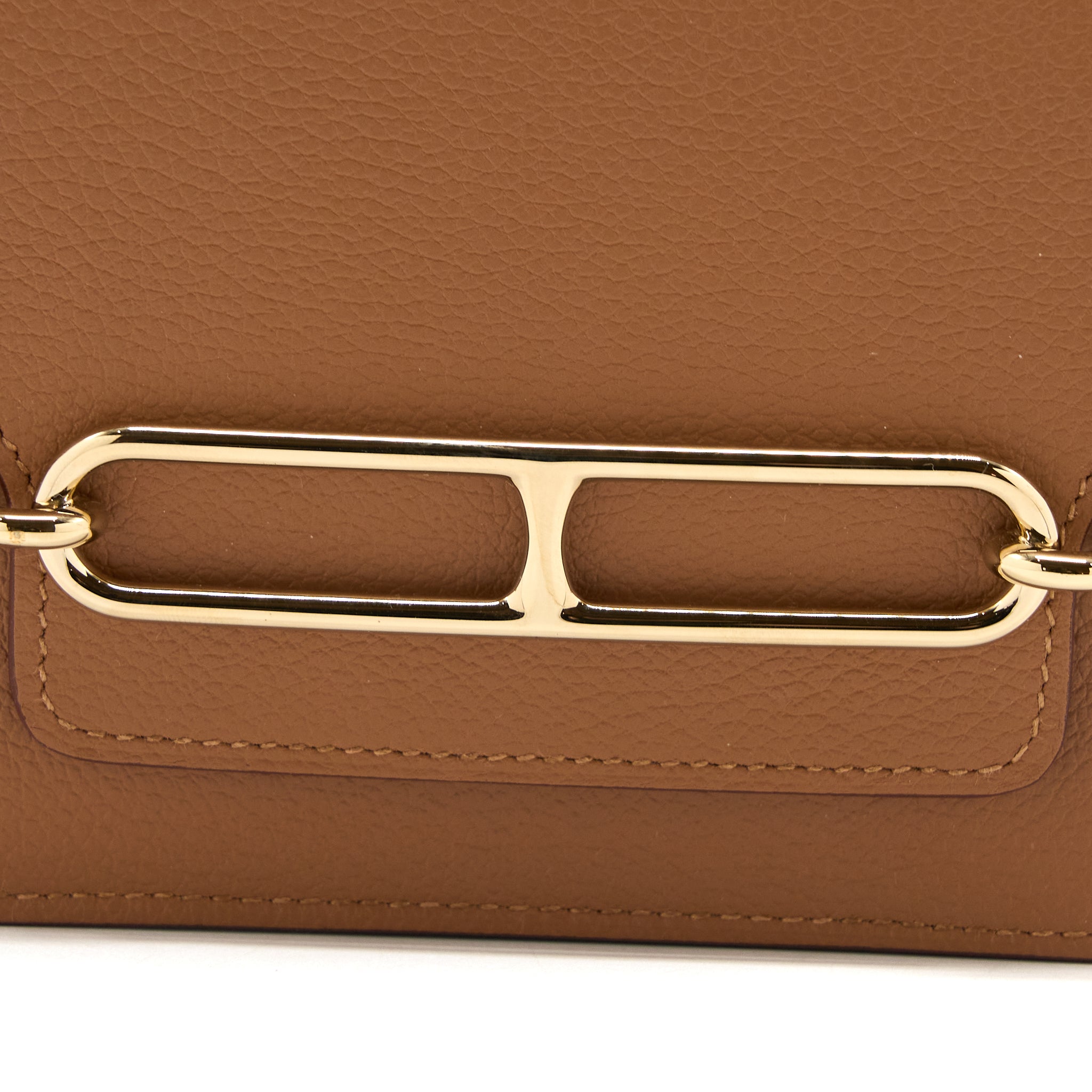 Hermes Roulis Slim Evercolor Gold/Vert Fizz LGHW Stamp U - Image 4